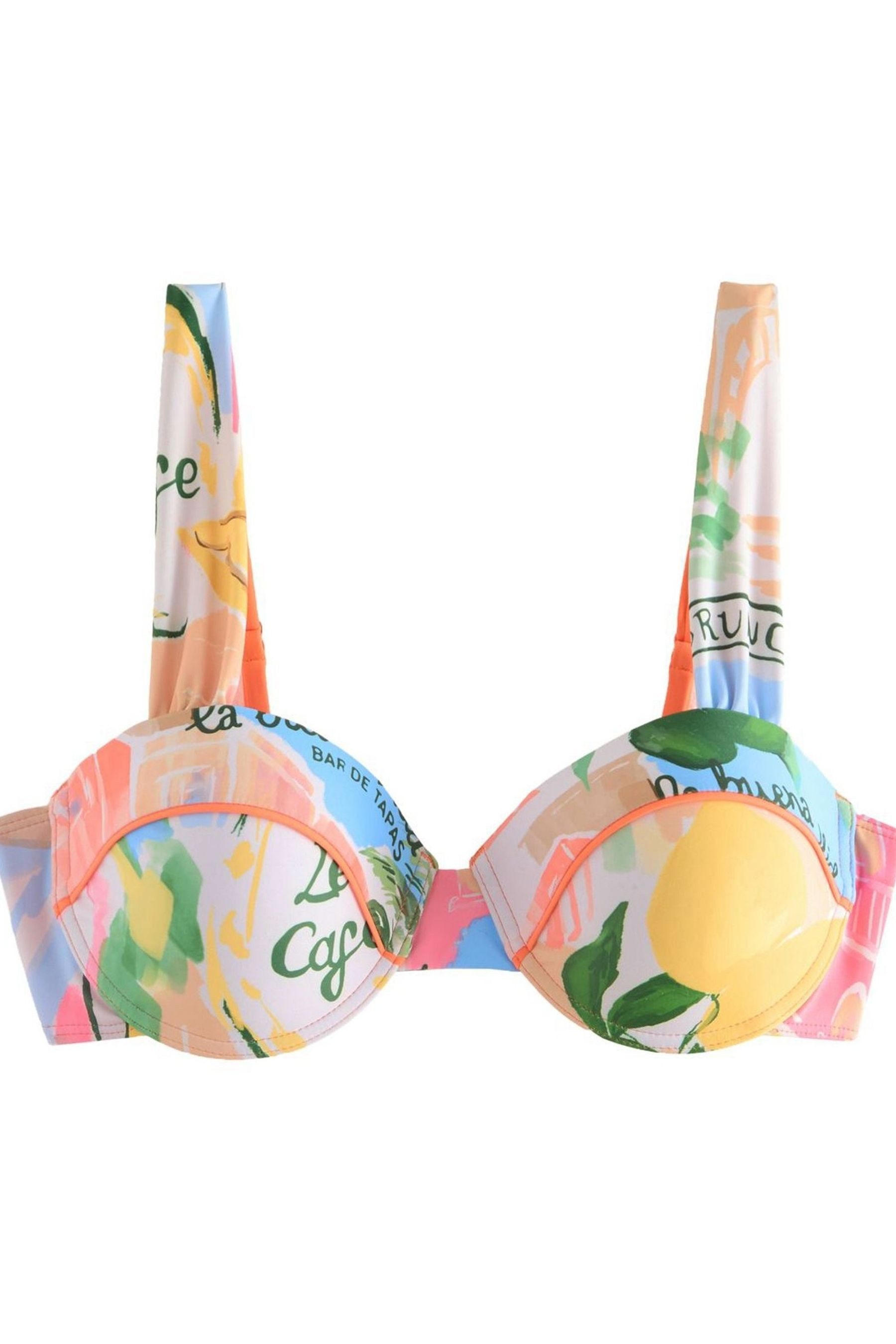Bügel-Bikini-Top Bikinioberteil mit Bügeln und breitem Träger