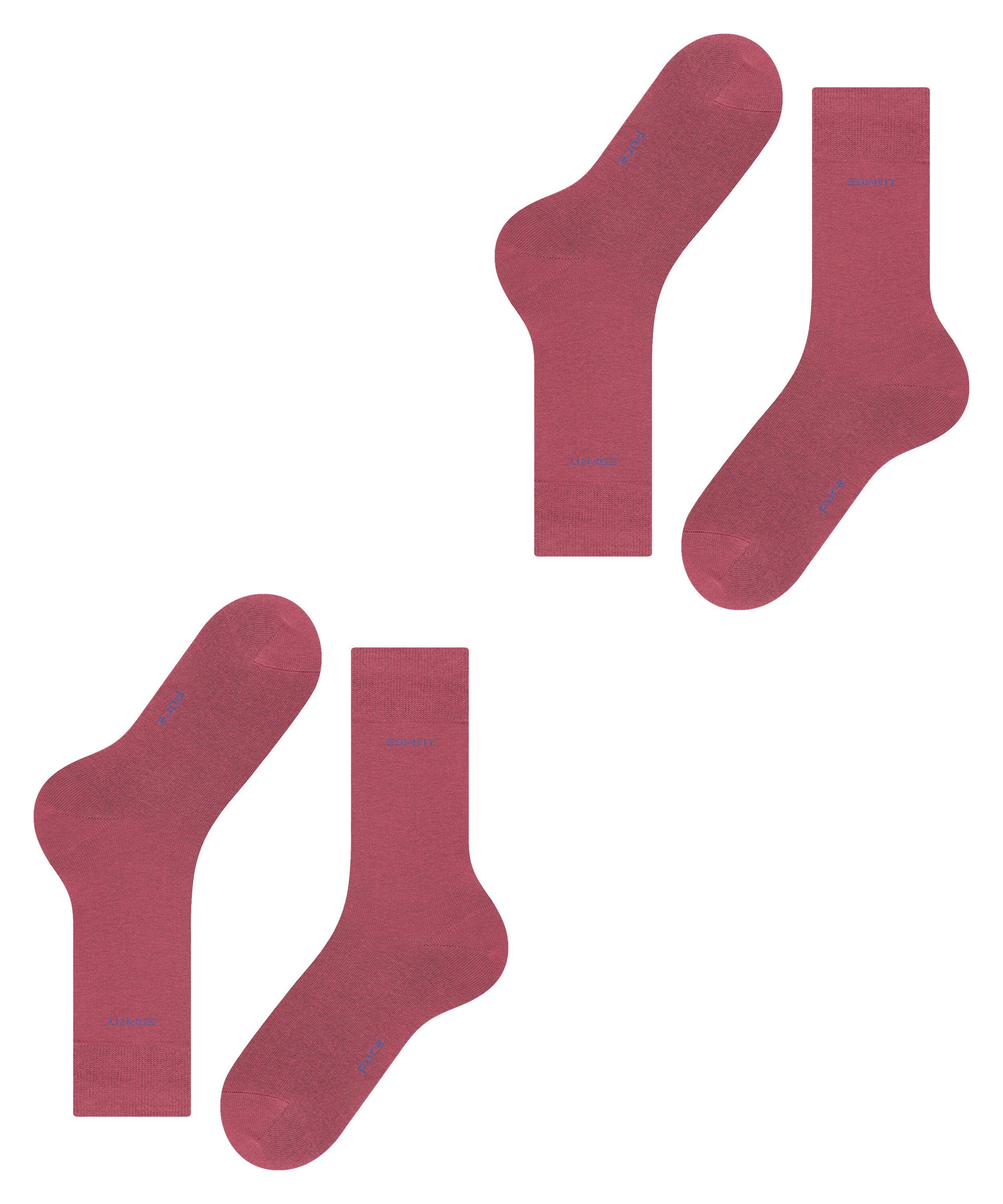 Esprit Socken Basic Uni 2-Pack Socken mit hohem Baumwollanteil (2-Paar) mit hohem Baumwollanteil