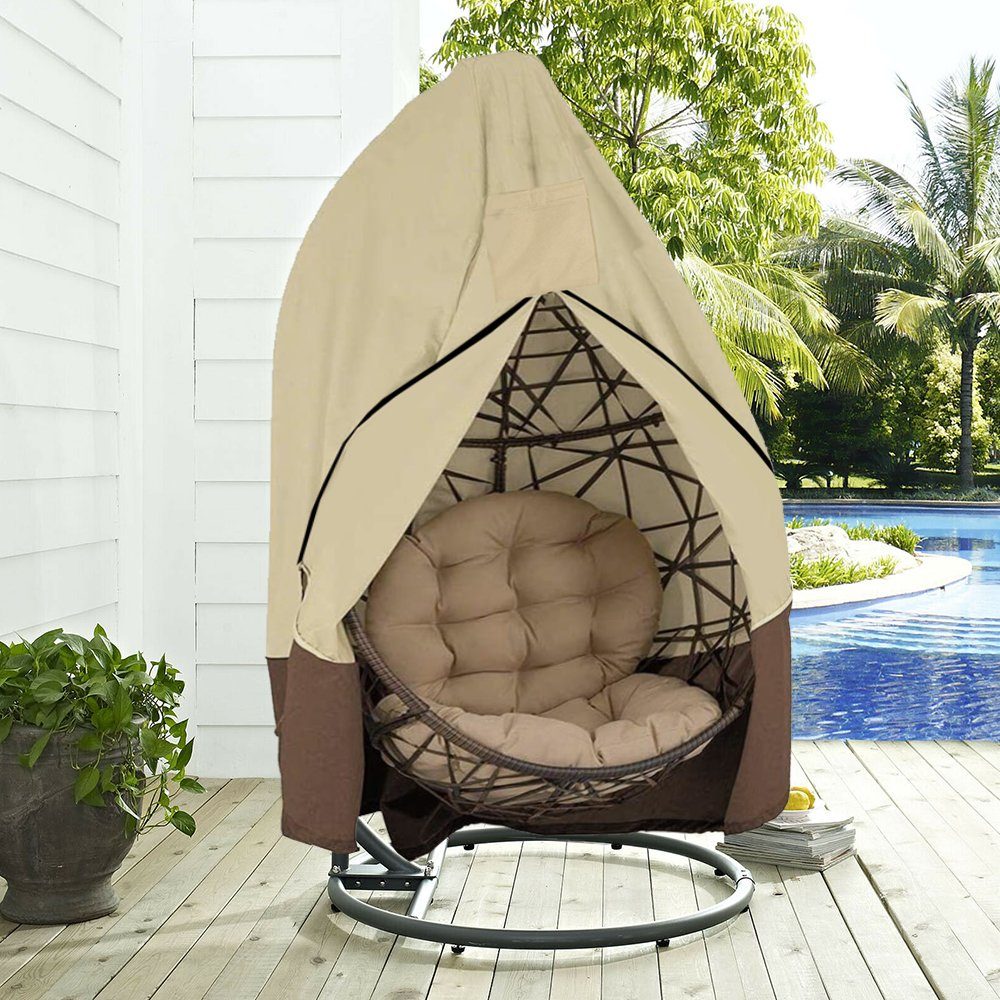 wasserdichte, Stuhl Hängende UV, Sunicol Reißverschluss Anti Gartenmöbel-Schutzhülle mit Schaukel Abdeckung,