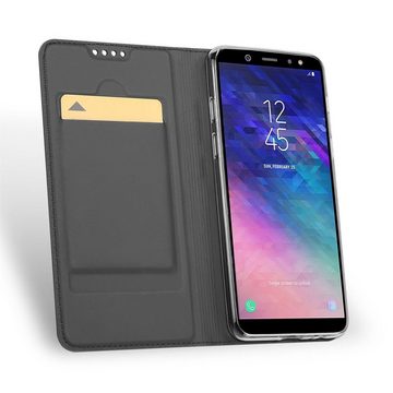 CoolGadget Handyhülle Magnet Case Handy Tasche für Samsung Galaxy A6 Plus 6 Zoll, Hülle Klapphülle Ultra Slim Flip Cover für Samsung A6+ Schutzhülle
