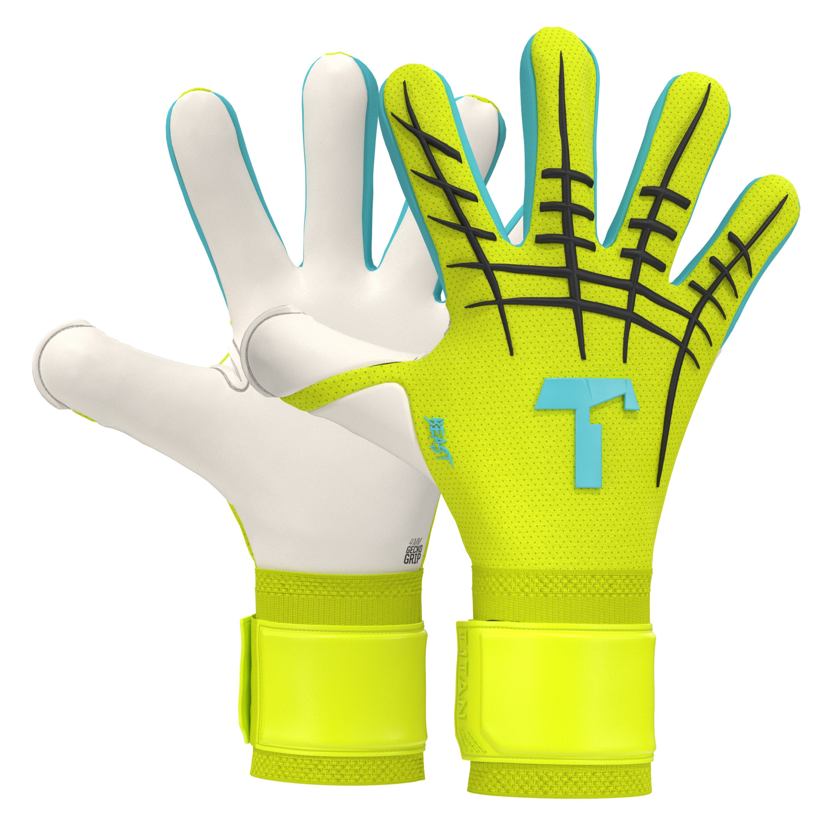 T1TAN Torwarthandschuhe T1TAN Torwarthandschuhe Erwachsene, Fluo BEAST, Größe 6-11