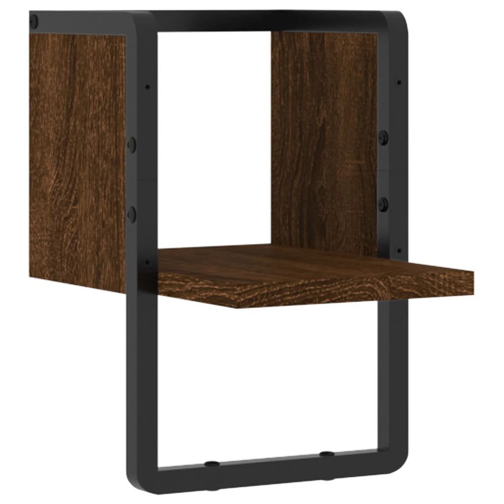 vidaXL Regal Wandregal mit Stange Braun günstig online kaufen