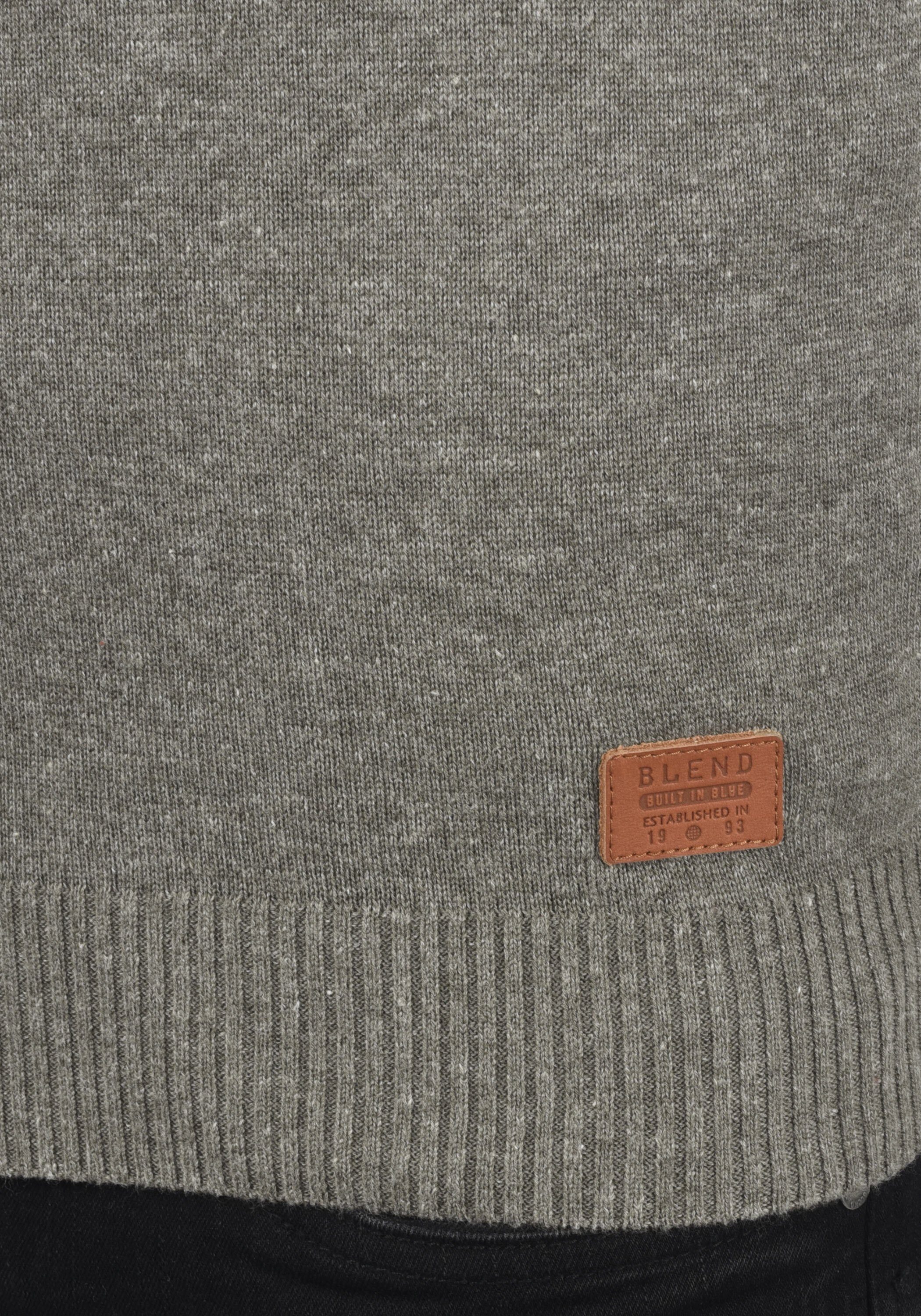 Blend Strickjacke BHNorman Bequeme Feinstrick-Jacke mit Stehkragen und elastischen Bündchen
