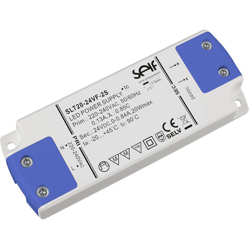 Self Electronics Self Electronics SLT20-24VF-2S LED-Trafo Konstantspannung 20 W 0.84 A LED Trafo