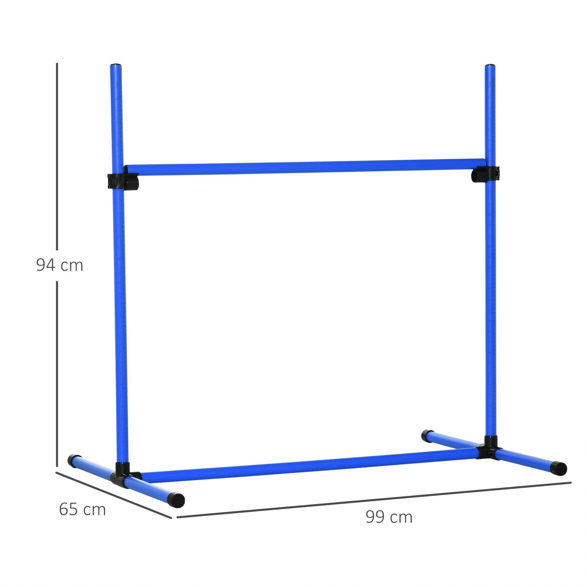 FELIXLEO Agility-Hürde Agility Set 4teilig verstellbar 99x65x94cm Blau, (1-tlg)