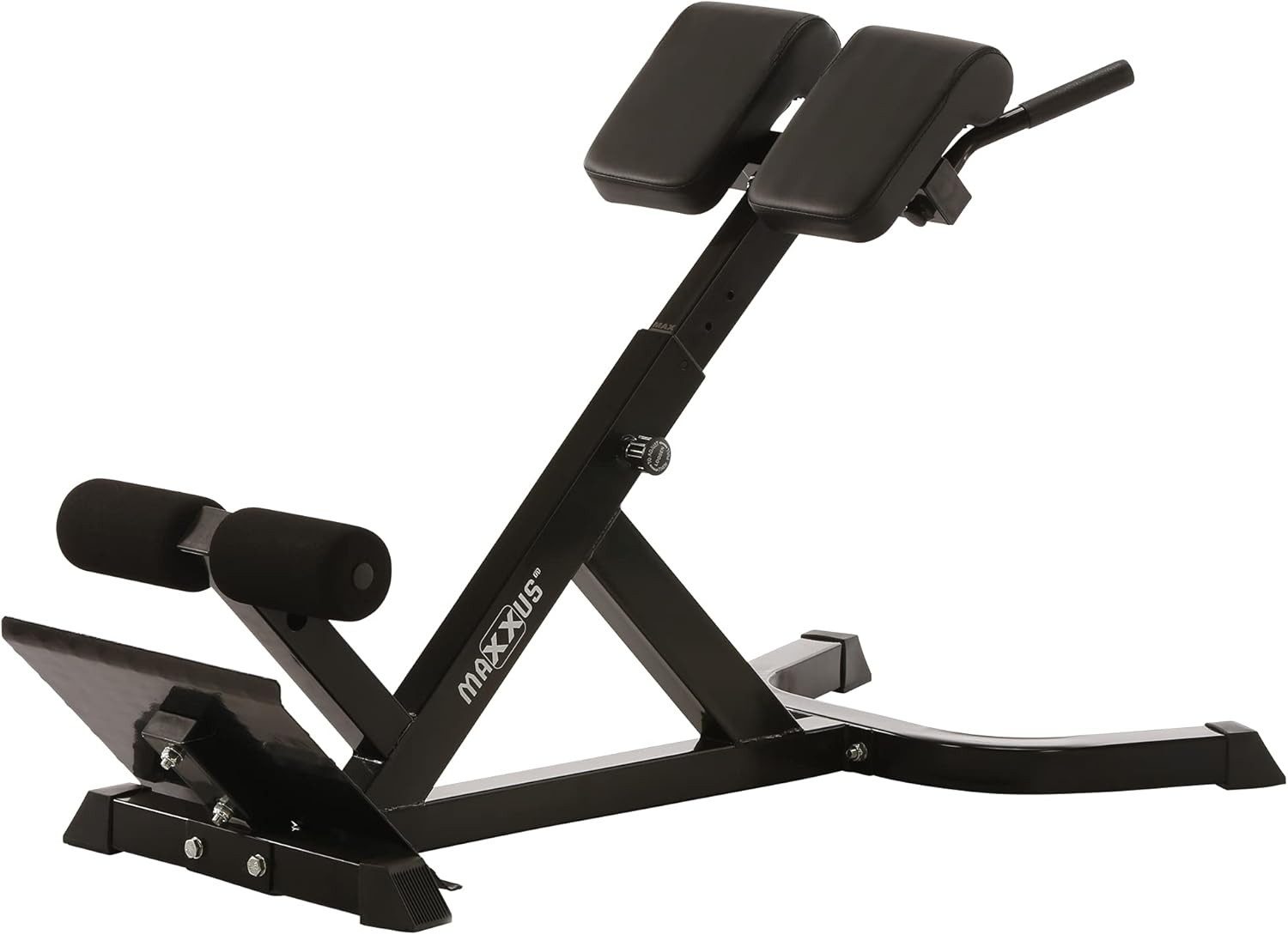 MAXXUS Rückentrainer Hyperextension - Verstellbar, bis 150kg, Beinfixierung - Bauchtrainer, (1-tlg), Rückenstrecker, Römische Bank, Multifunktional Bench