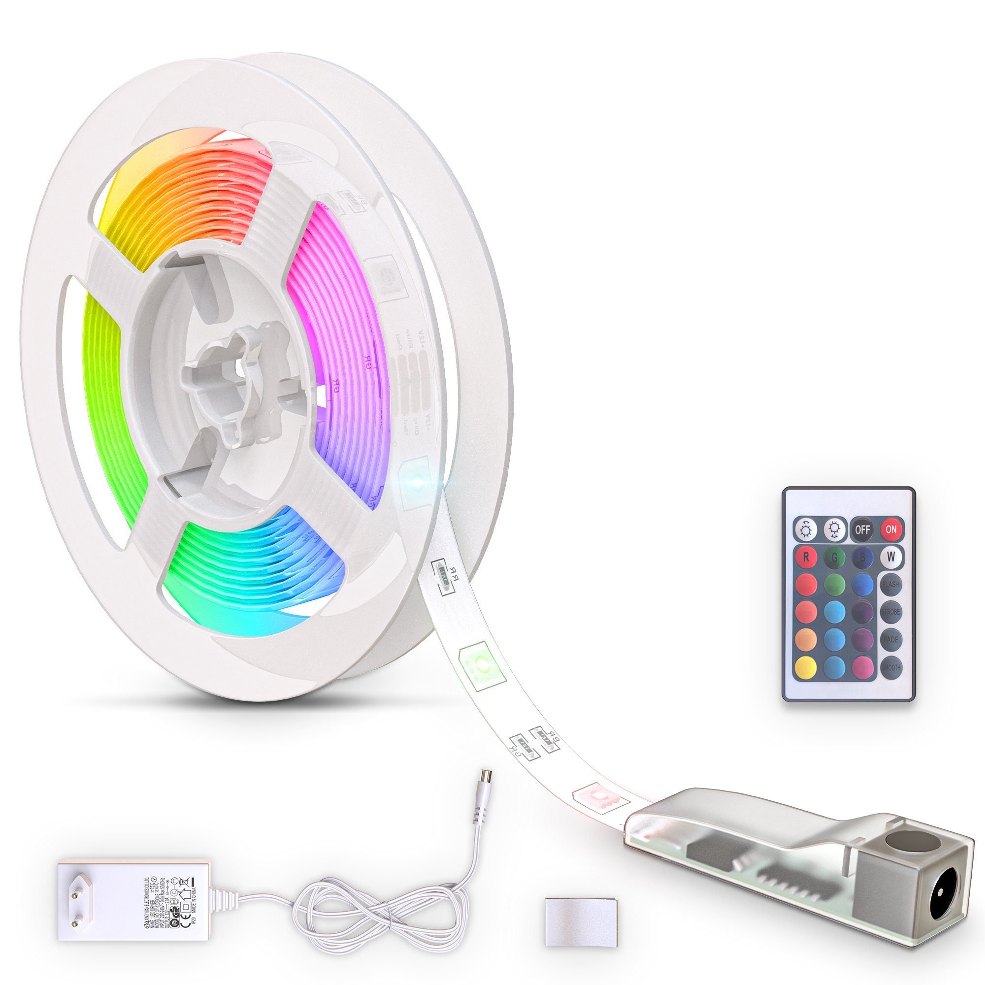 B.K.Licht Schrankleuchte LED Strip 5M Fernbedienung Farbwechsel - BKL1425, günstig online kaufen