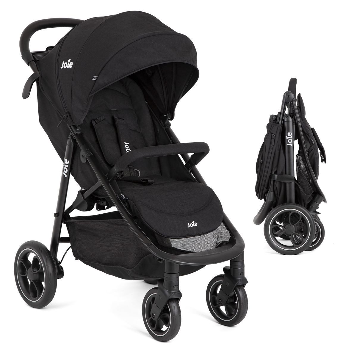 Joie Kinder-Buggy Litetrax - Shale, Sportwagen mit Liegeposition & Regenschutz bis 22 kg belastbar