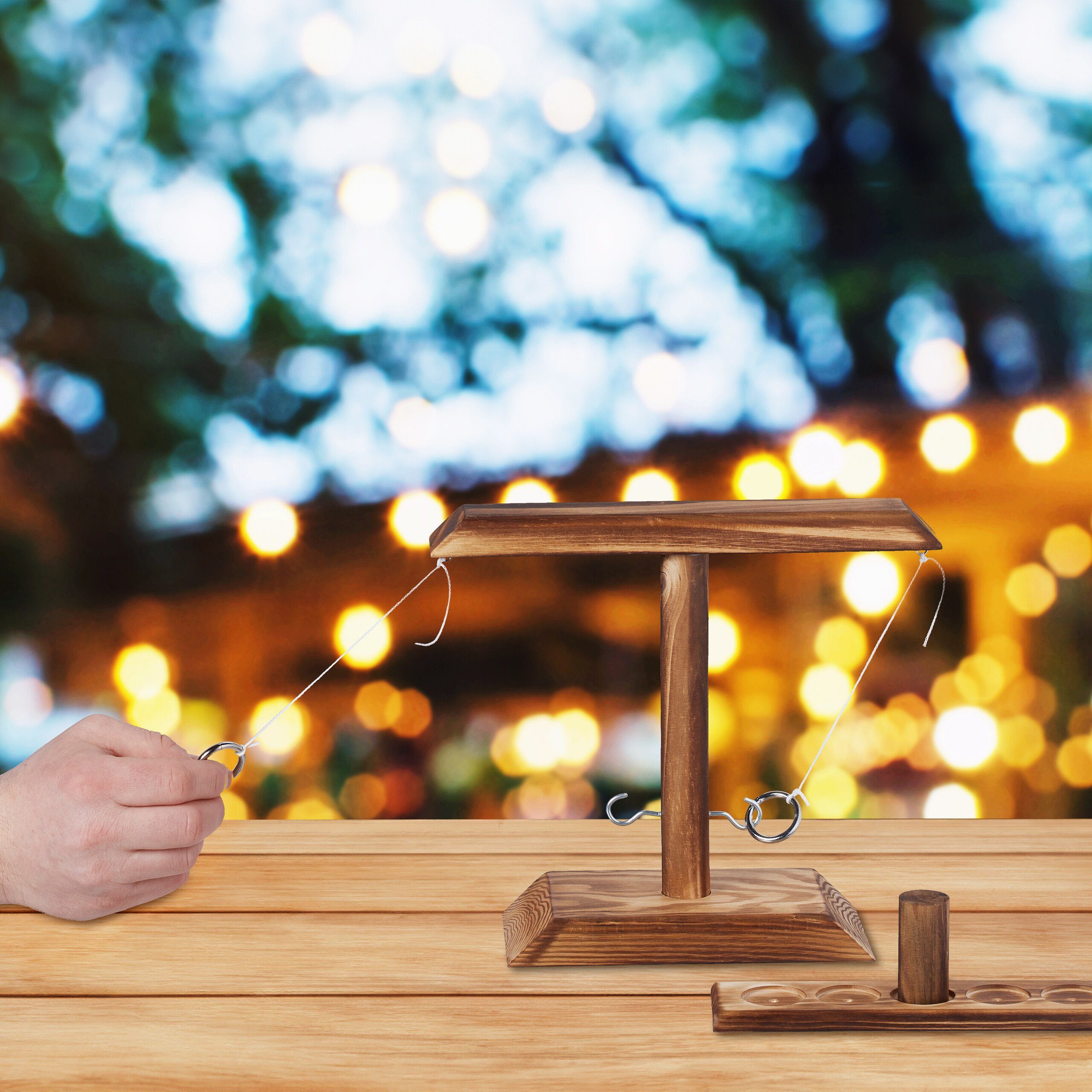 relaxdays Spiel Trinkspiel Haken und Ring