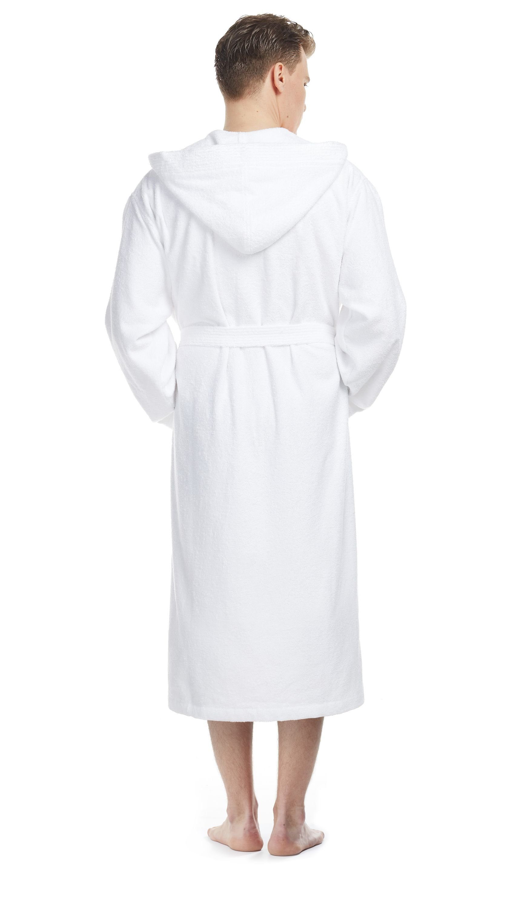 Arus Herrenbademantel Pacific, waden lang, mit Kapuze, 100% Baumwolle, für günstig online kaufen