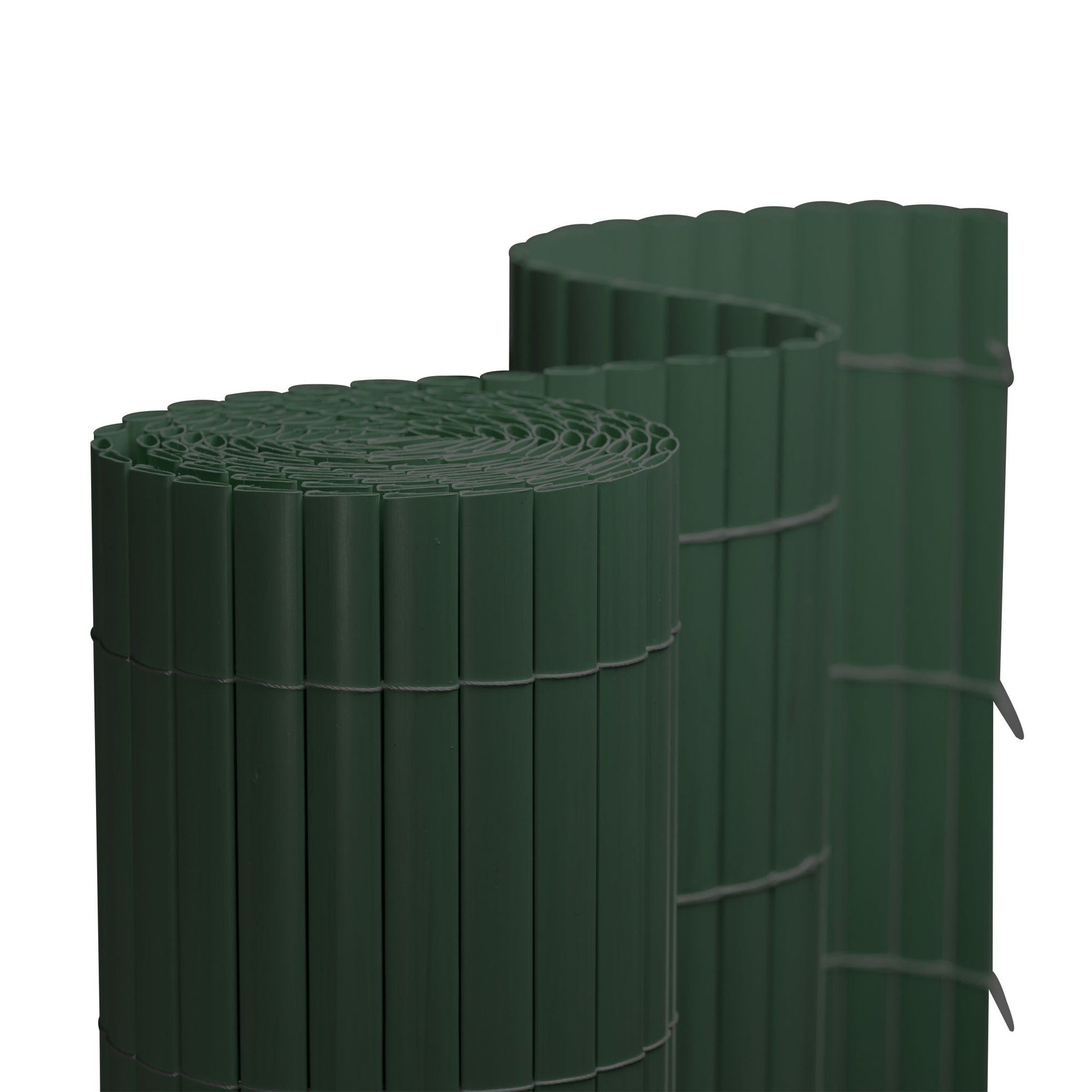 jarolift Sichtschutzzaunmatten PVC Sichtschutzmatte, 80 x 600 cm (2-teilig), grün, (2-St), langlebig, witterungsbeständig, pflegeleicht, für Garten, Balkon