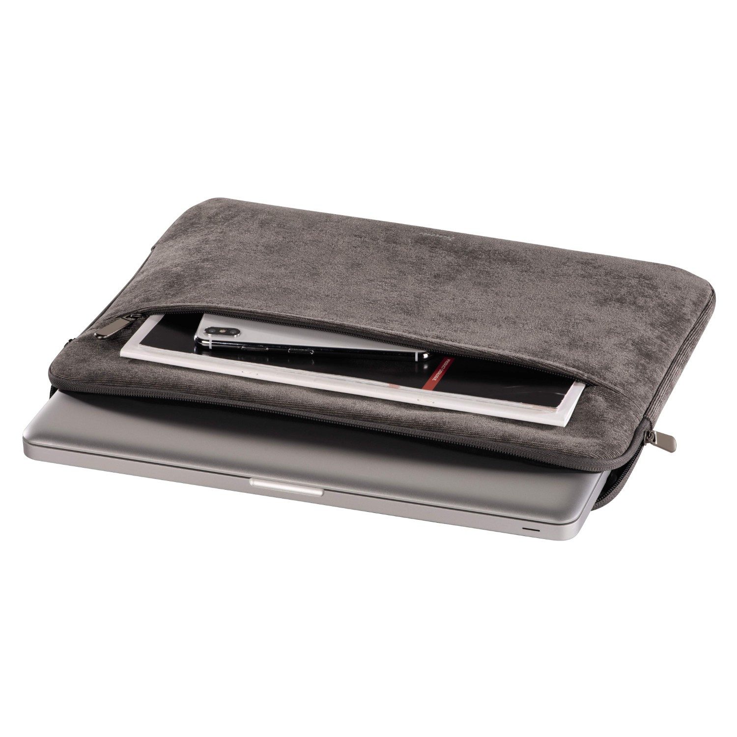 Hama Laptoptasche Notebook-Tasche Schutz-Hülle Cali 13,3" bis 14,2" Grau (Notebook-Cover), Sleeve Cover Laptop passend für 13" 13,3" 13,5" 14" 14,1" 14,2" Zoll
