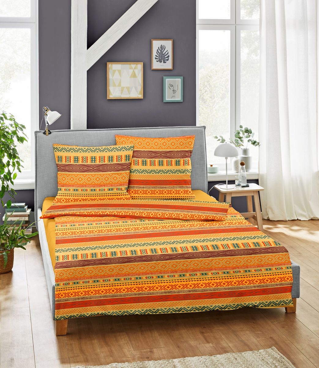 Dormisette Bettwäsche 135x200cm Orientalisch Streifen Punkte günstig online kaufen