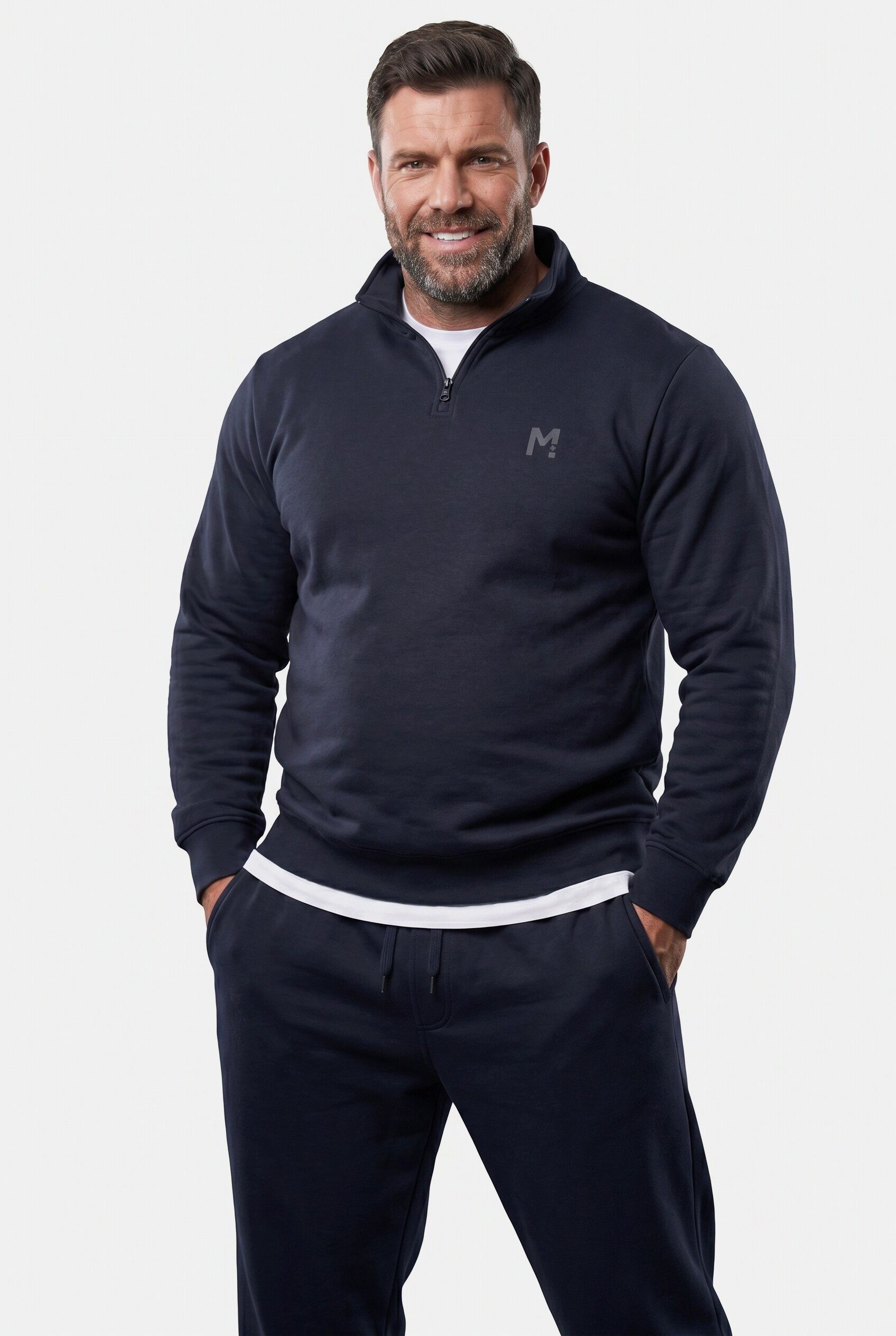Sweatshirt Sweat-Troyer Basic Zippkragen