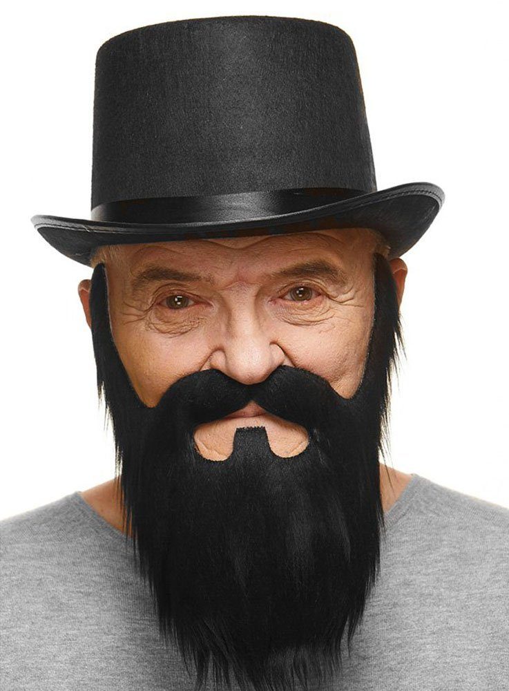 Metamorph Kostüm The ZZ Vollbart, Hochwertiger, selbstklebender Kunstbart aus Handarbeit