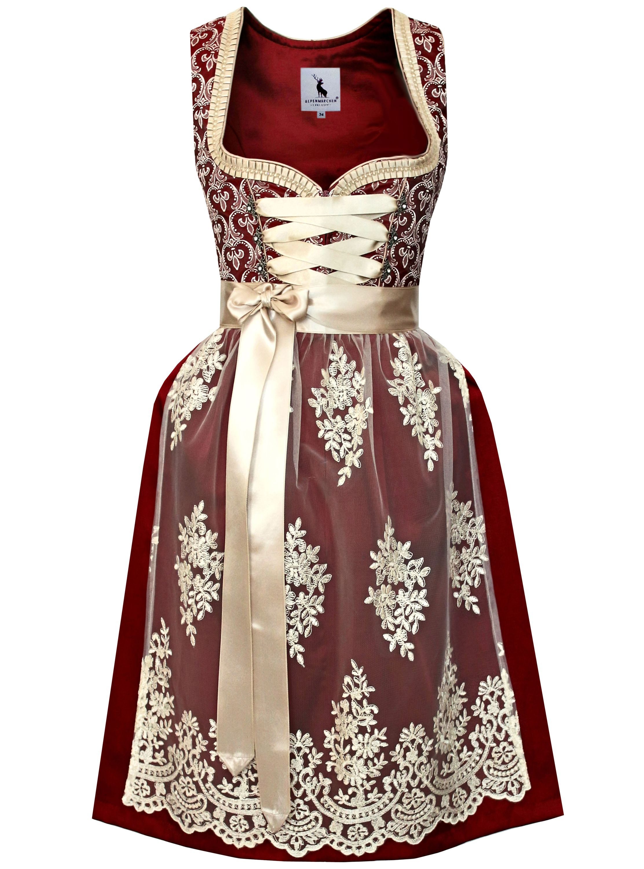 Alpenmärchen Dirndl Dirndl Victoria in rot günstig online kaufen