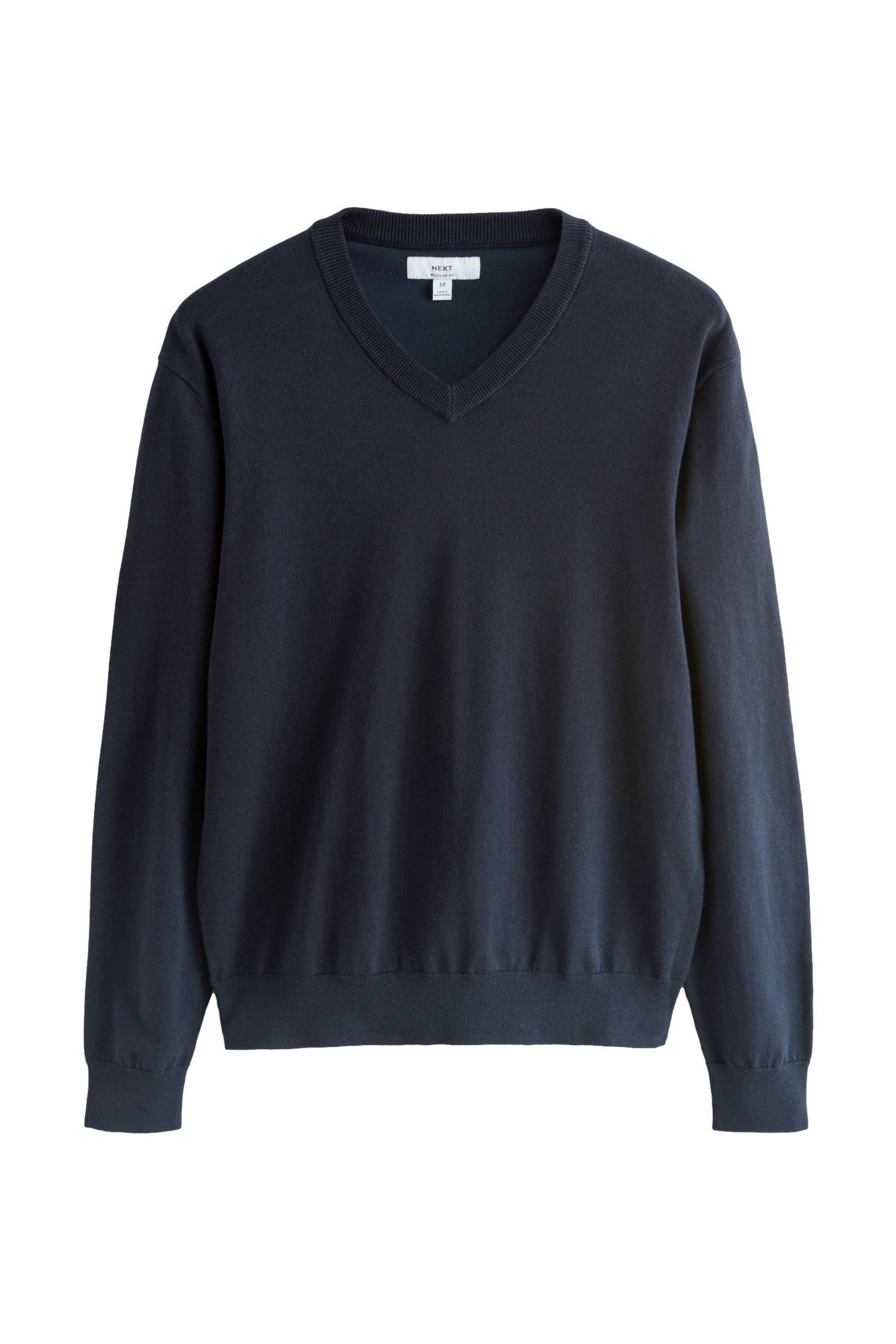 Next V-Ausschnitt-Pullover Regular Fit Pullover mit hohem Baumwollanteil (1-tlg)