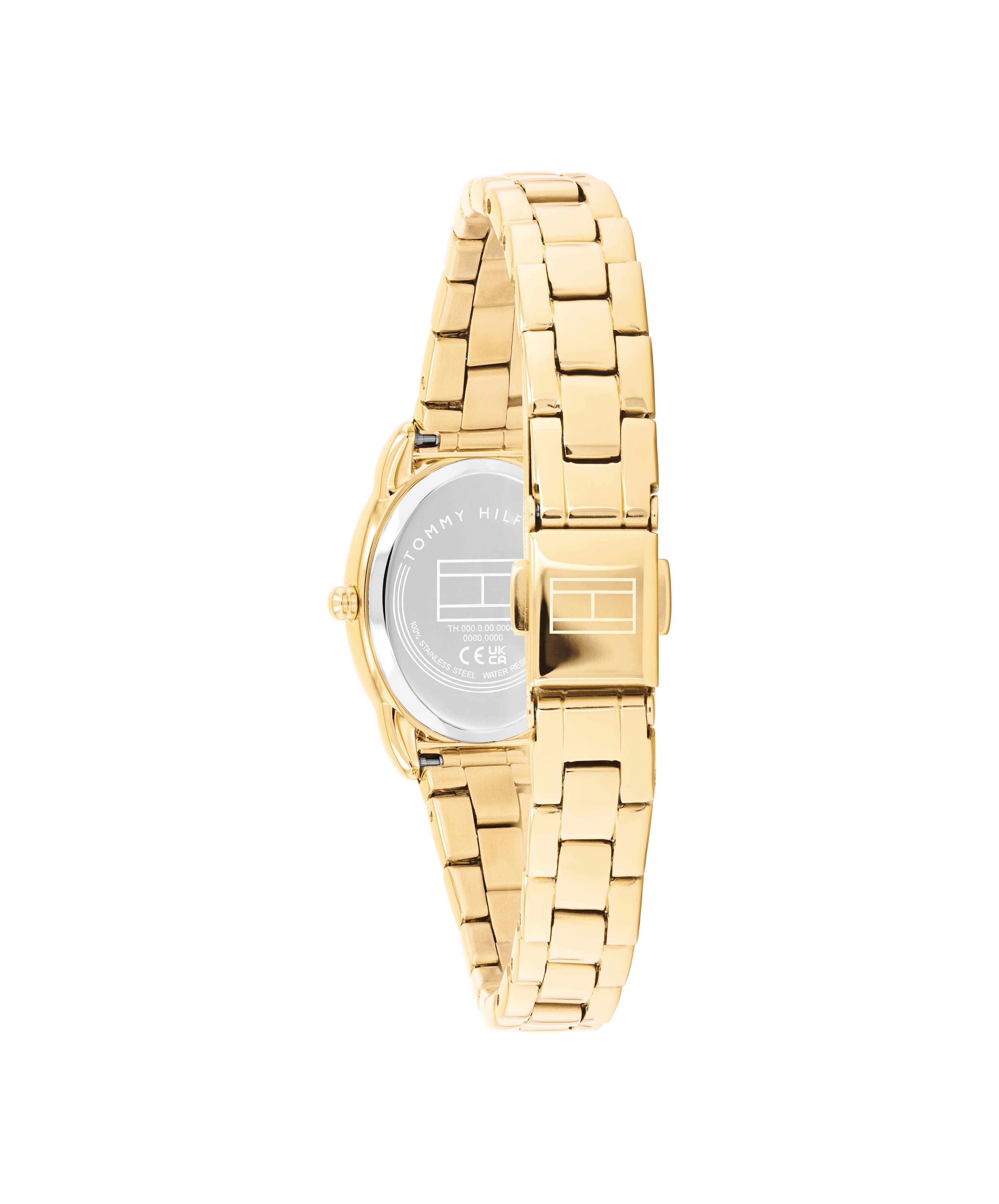 Tommy Hilfiger Quarzuhr Demi Oval 1782875, Armbanduhr, Damenuhr, Edelstahlarmband, analog