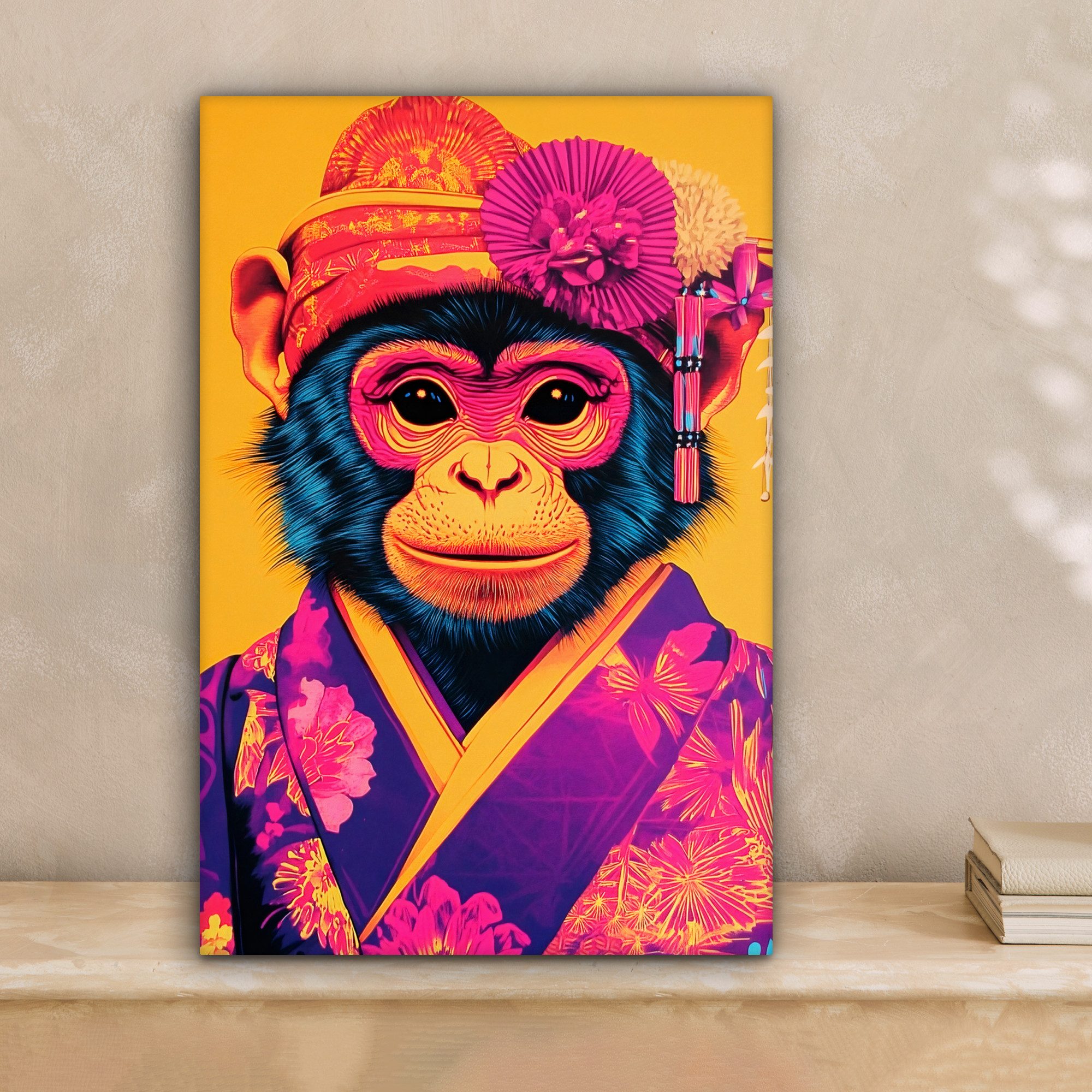 OneMillionCanvasses® Leinwandbild Affe - Kimono - günstig online kaufen