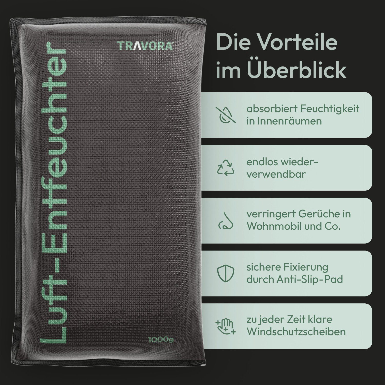 TRAVORA Luftentfeuchter Luftentfeuchter Auto Kissen mit Anti-Rutsch Pad, wi günstig online kaufen