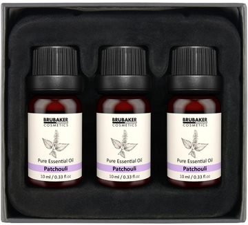 BRUBAKER Duftöl 3er-Set Patchouli Öl - Entspannung & Schlaf (Naturrein & Vegan, 3 x 10 ml Zederöl Baumöl), Ätherische Öle Aromatherapie Geschenkset