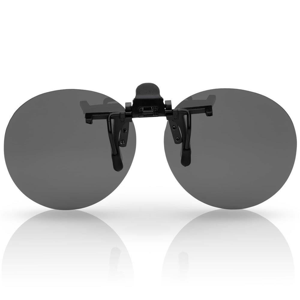 BEZLIT Eyewear Clip On polarisierten Schwarz Linsen Polarisiert Retrosonnenbrille mit Aufsatz Brillen (1-St)