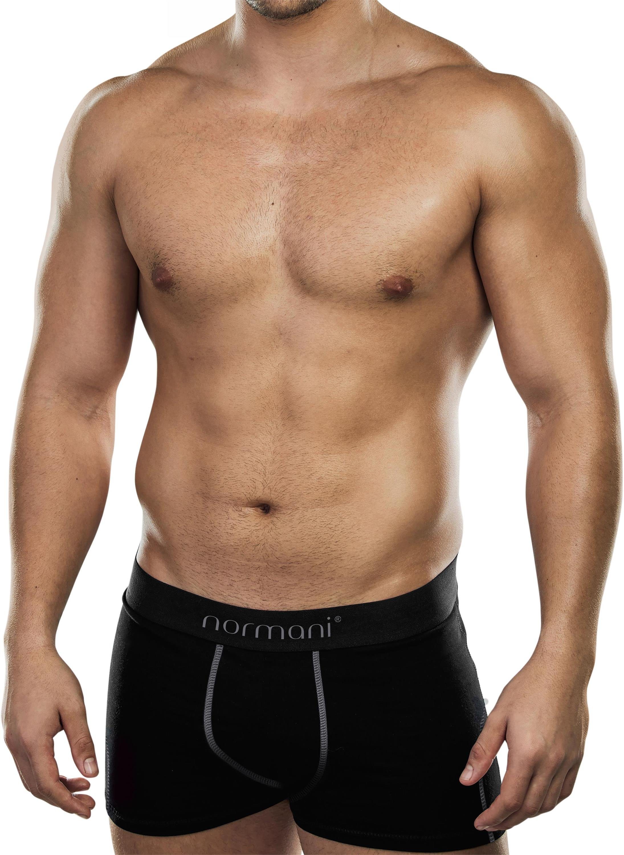 normani Boxershorts 6 weiche Boxershorts aus Baumwolle Unterhose aus atmungsaktiver Baumwolle für Männer Grau