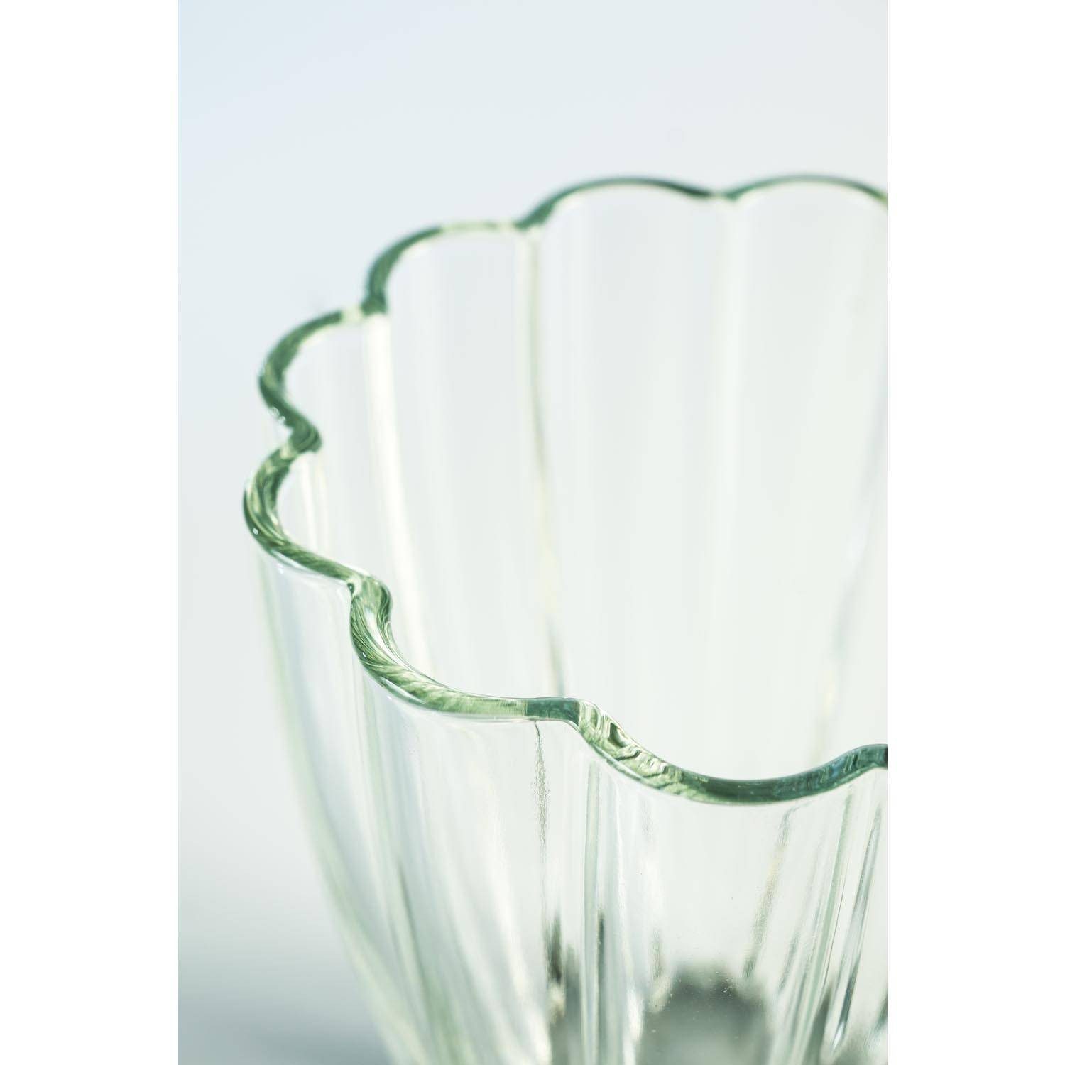 INNA-Glas Tischvase Kleine Glasvase - Tischvase BEA, klar, 17cm, Ø 14cm - Blumenvase