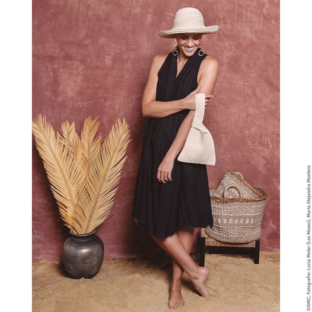 DMC DMC Eco Vita Raffia Häkelwolle, 100 m (Holzfaser-Garn für formstabile Accessoires), 50 g