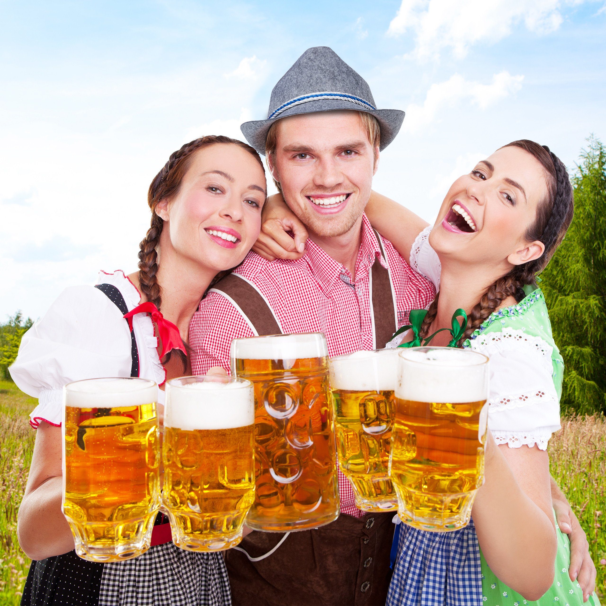 relaxdays Trachtenhut Bayern 5er Set günstig online kaufen