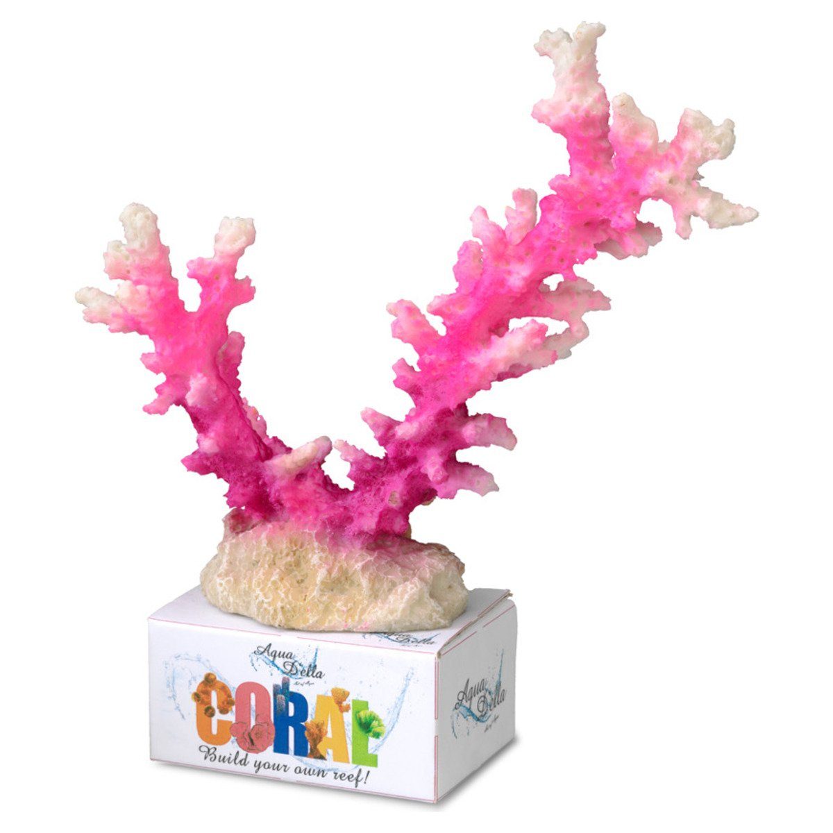 Europet-Bernina Aquariendeko Korallenmodul Staghorn Koralle rosa/weiß