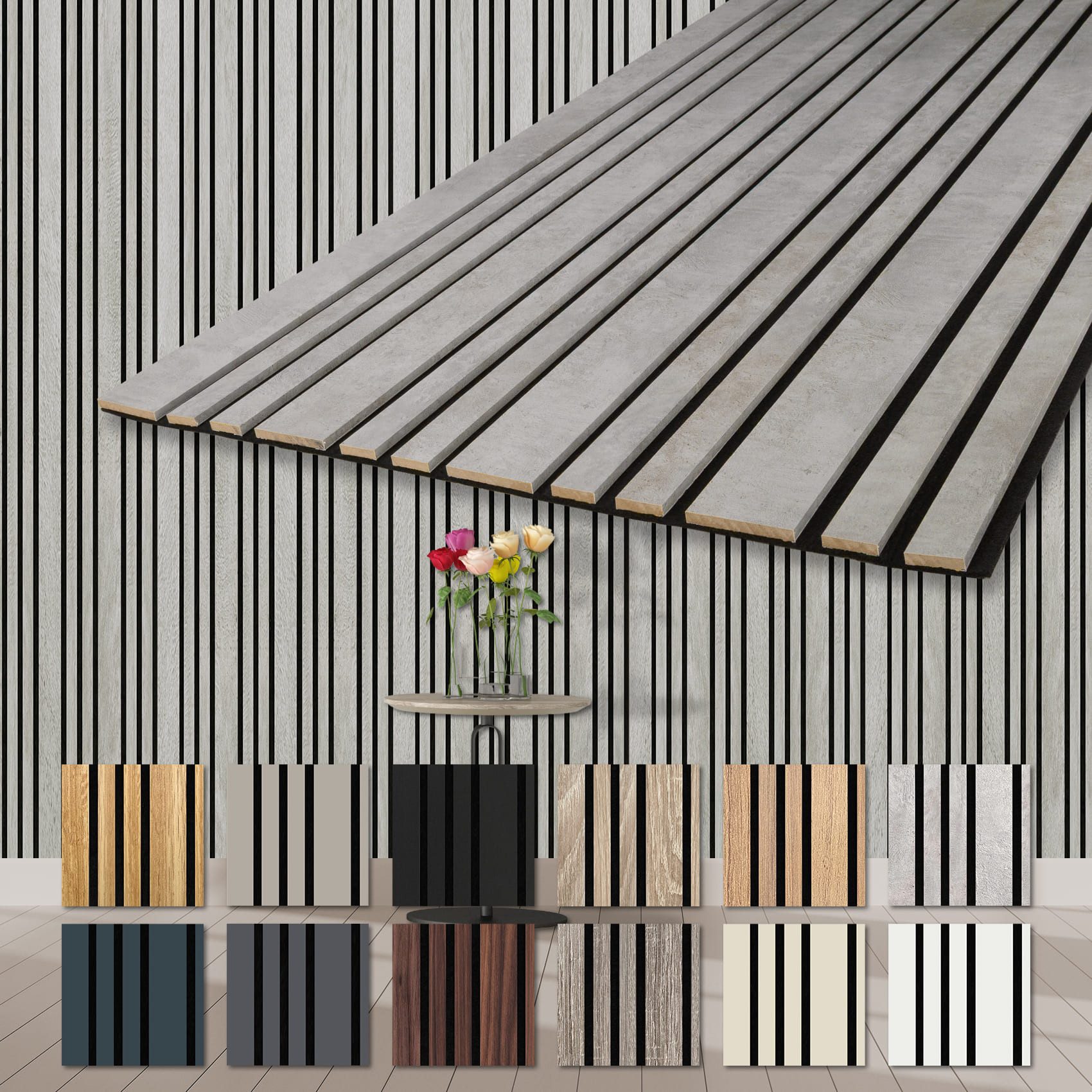 Hexim Wandpaneel, (Akustikpaneele 278x60cm Holz Mila - flexible Holzpaneele günstig online kaufen