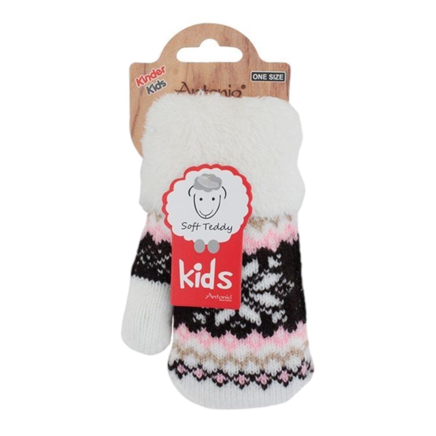 VewoTex Fäustlinge Kinder Fäustlinge » Strickhandschuhe Winter Norweger Stern (Kein Set, 2-St., 1 Paar Handschuhe) » Kids Winterhandschuhe mit Soft Teddy » Kinderhandschuhe