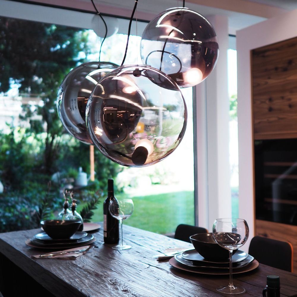 s.luce Pendelleuchte Pendelleuchte Sphere Glaskugel Chrom, günstig online kaufen