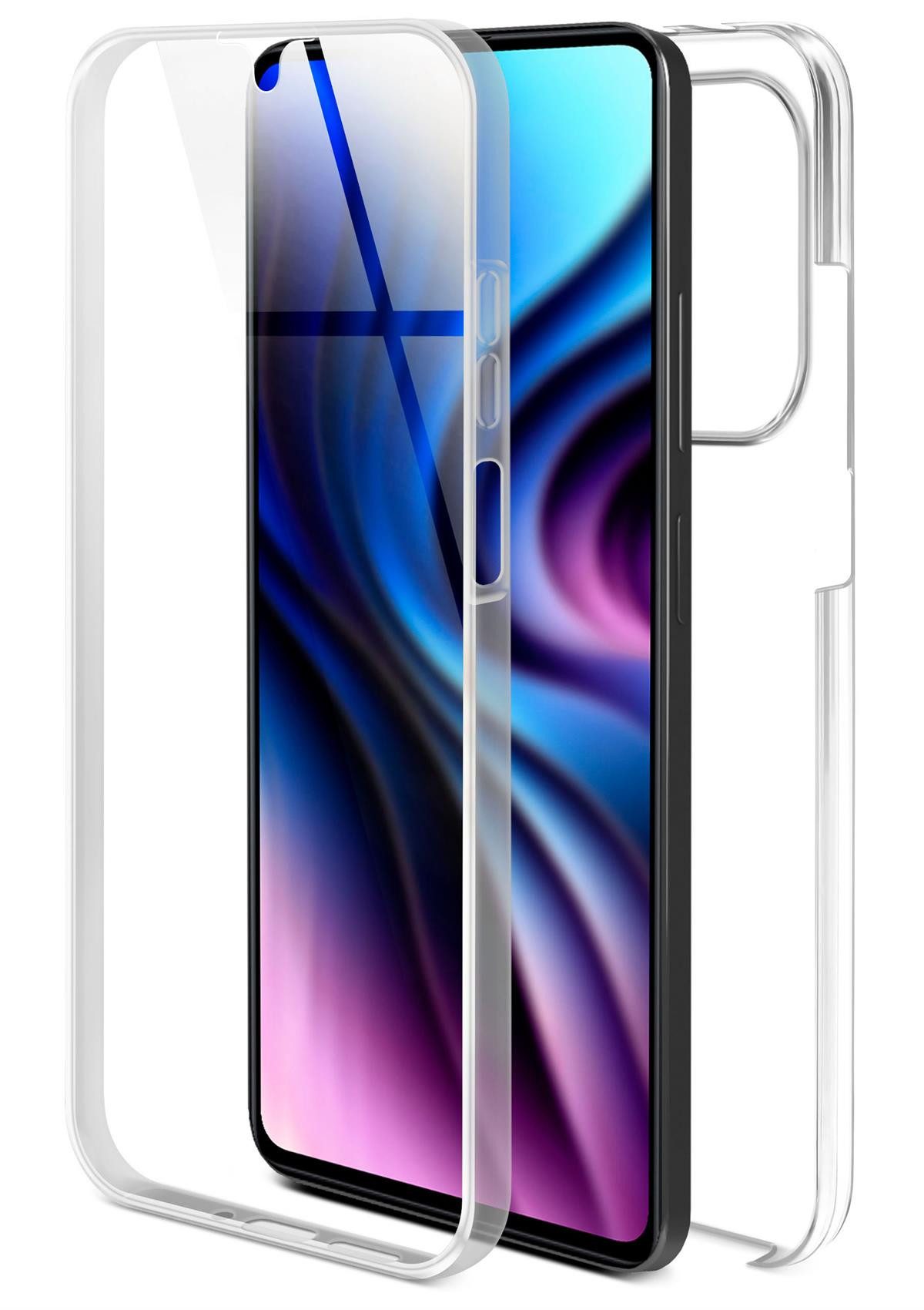 ONEFLOW Handyhülle ONEFLOW® Touch Case für Xiaomi Redmi Note 13 Pro (4G), Hülle beidseitig, 360 Grad Schutzhülle durchsichtig aus Silikon
