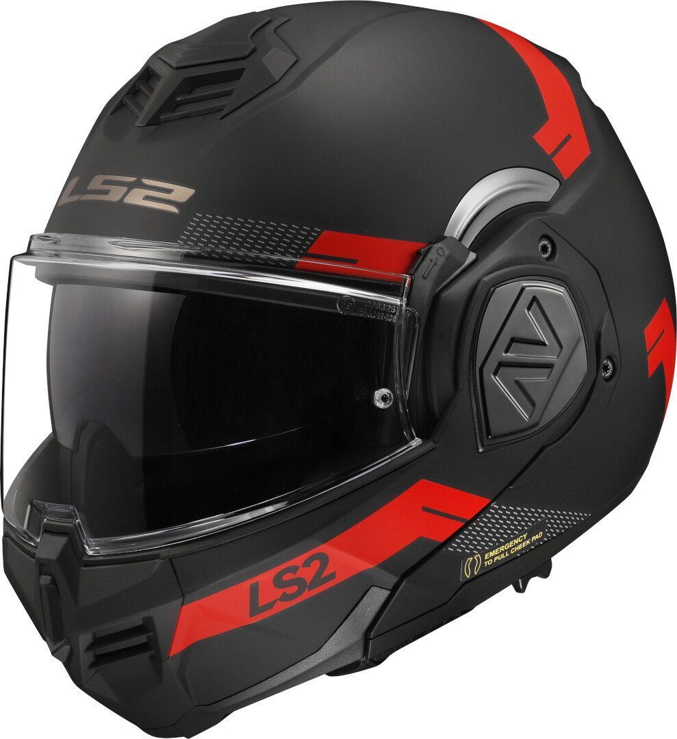 LS2 Motorradhelm FF906 Advant Bend Klapphelm, Notfallsystem-polsterung (eqrs),integriertes Sonnenvisier