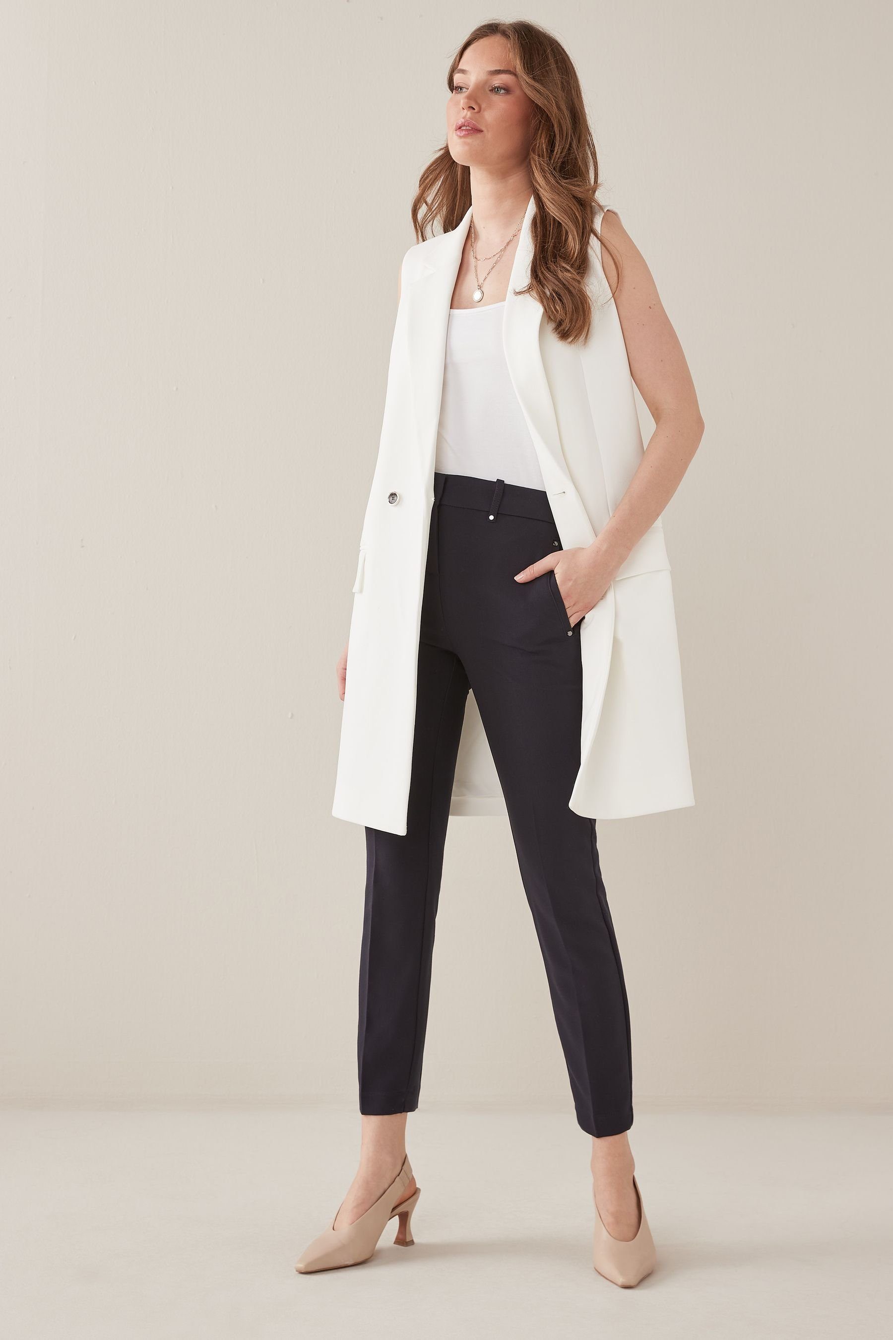 Next Stoffhose Tailored Fit Hose mit schmalem Beinschnitt (1-tlg)
