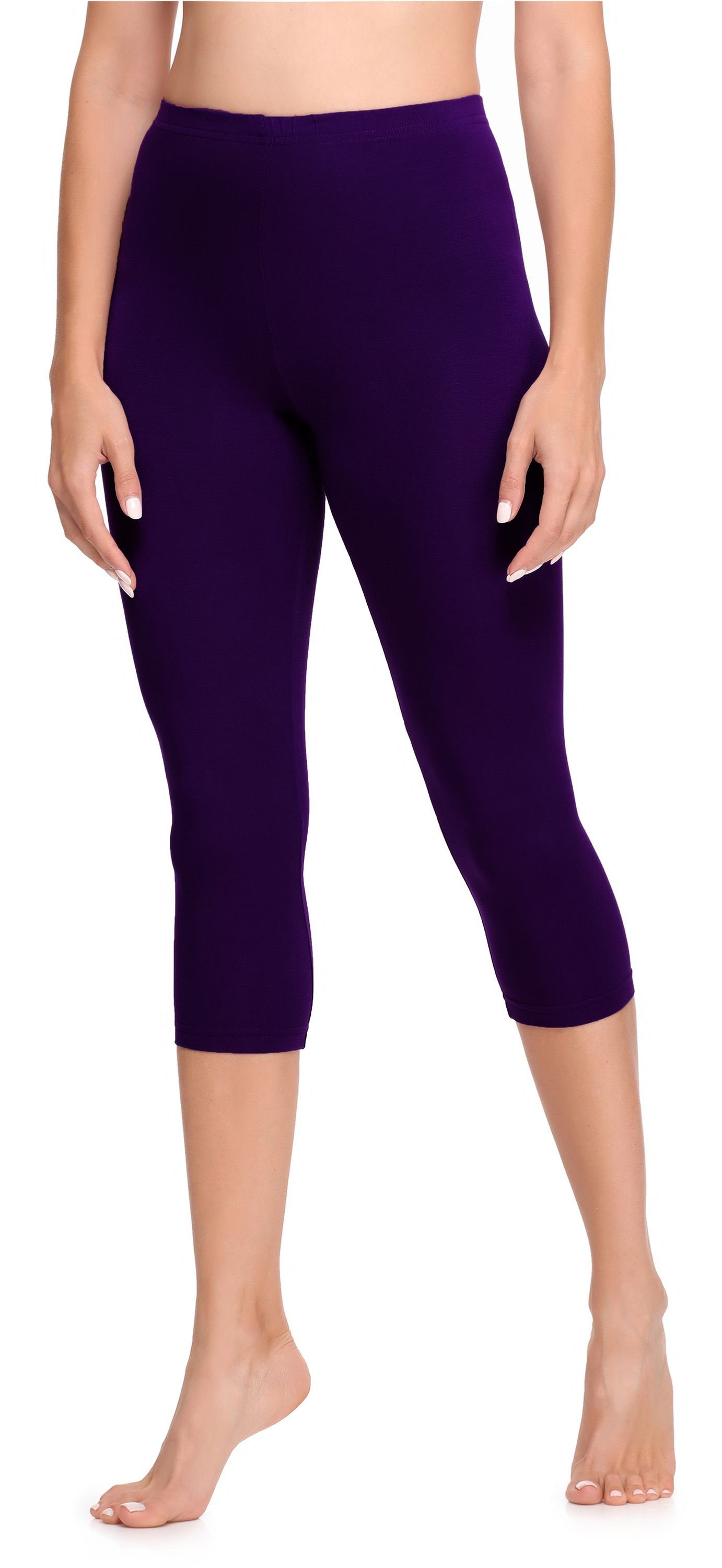 Ladeheid Leggings Damen Leggings 3/4 aus Viskose LA40-202 (1-tlg) elastisch günstig online kaufen