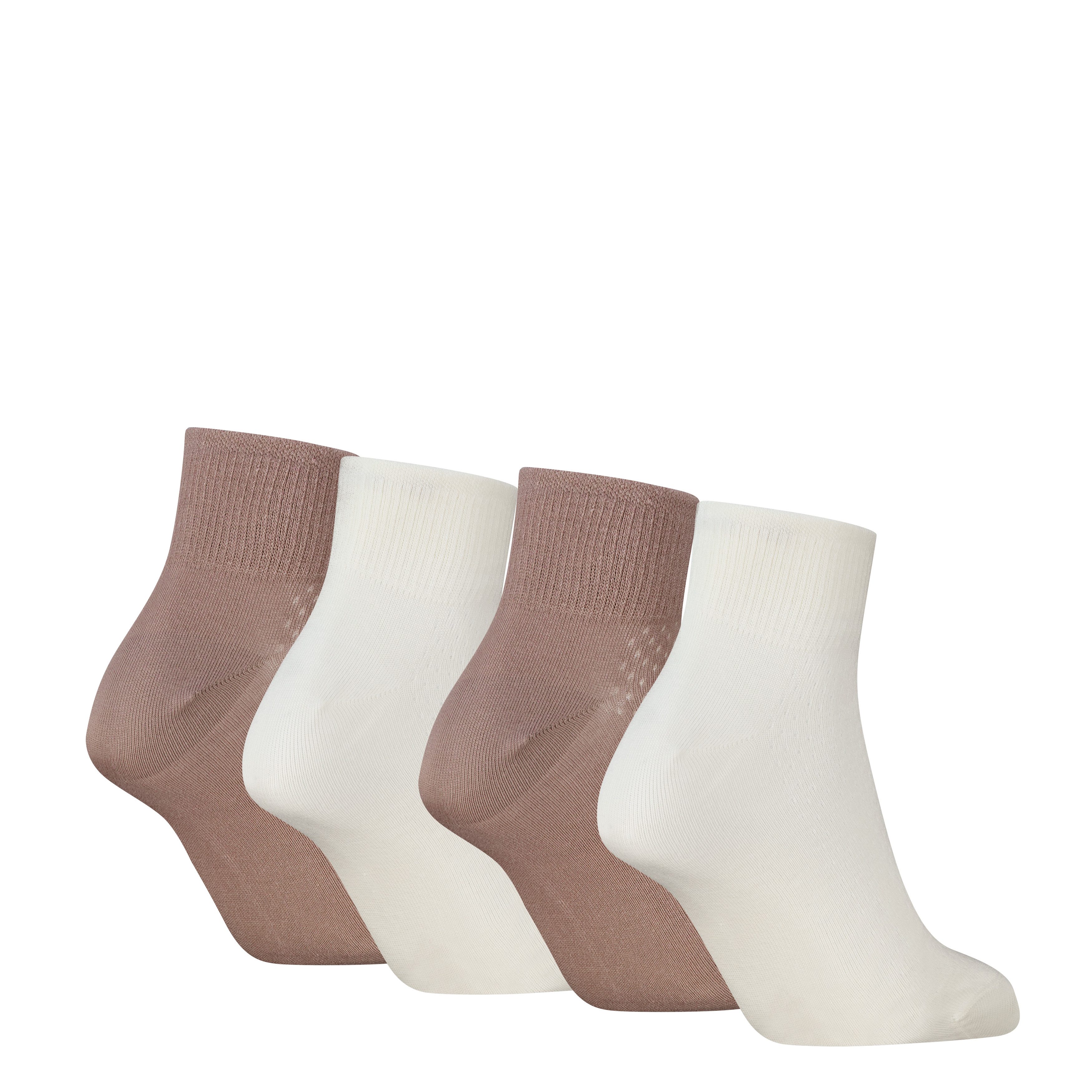 PUMA Kurzsocken PUMA WOMEN QUARTER 4P ECOM (4 Paar) mit atmungsaktivem Materialmix