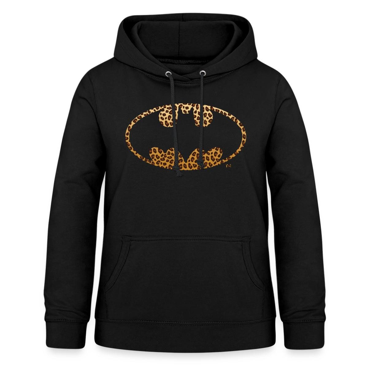 Spreadshirt Hoodie Batman Bat Signal Leoprint Logo Damen Hoodie (1-tlg)