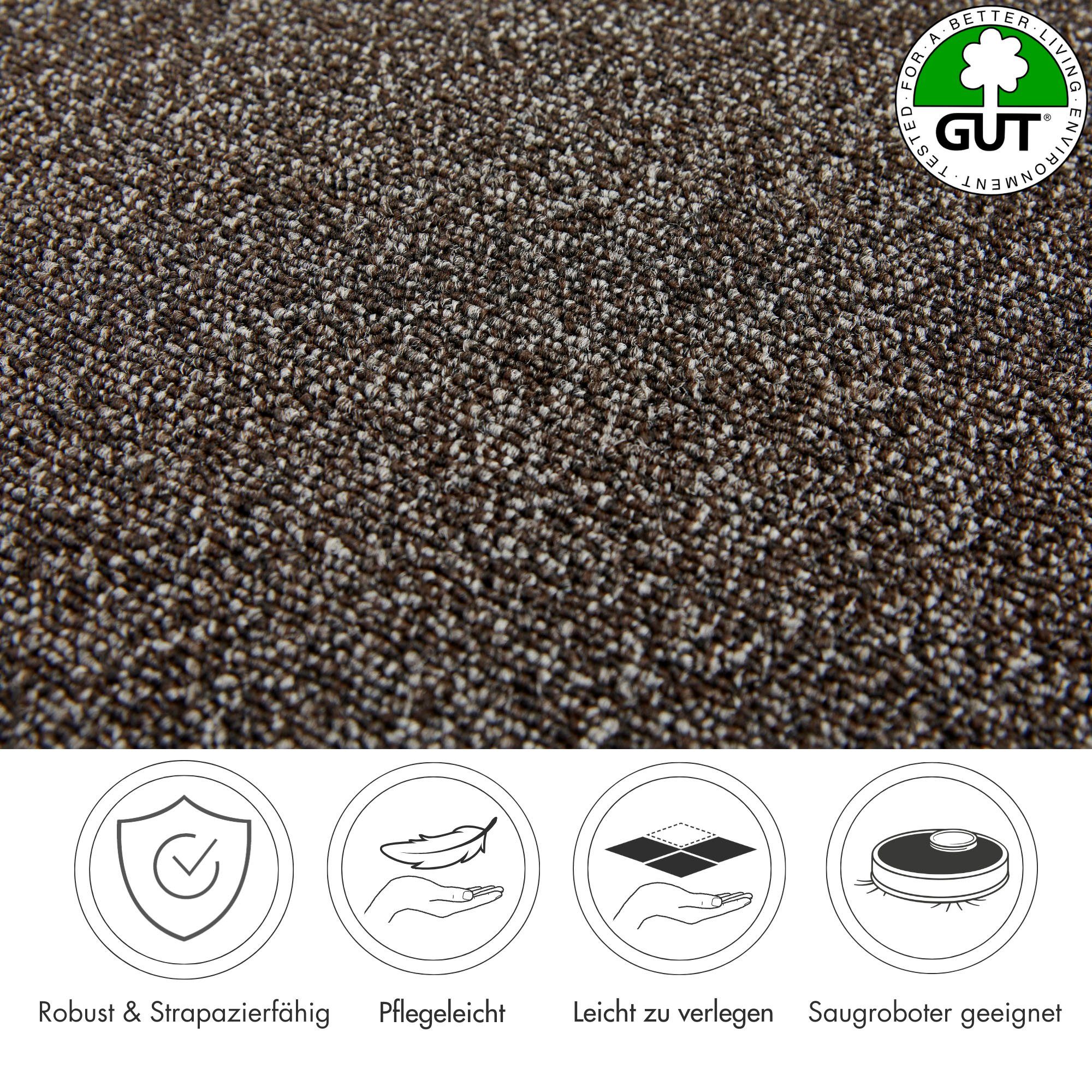 Andiamo Teppichboden Matz, Schlinge, Gesamthöhe 6 mm, Luxusklasse LC1, rechteckig, meliert, Breite 400 cm oder 500 cm, strapazierfähig & pflegeleicht