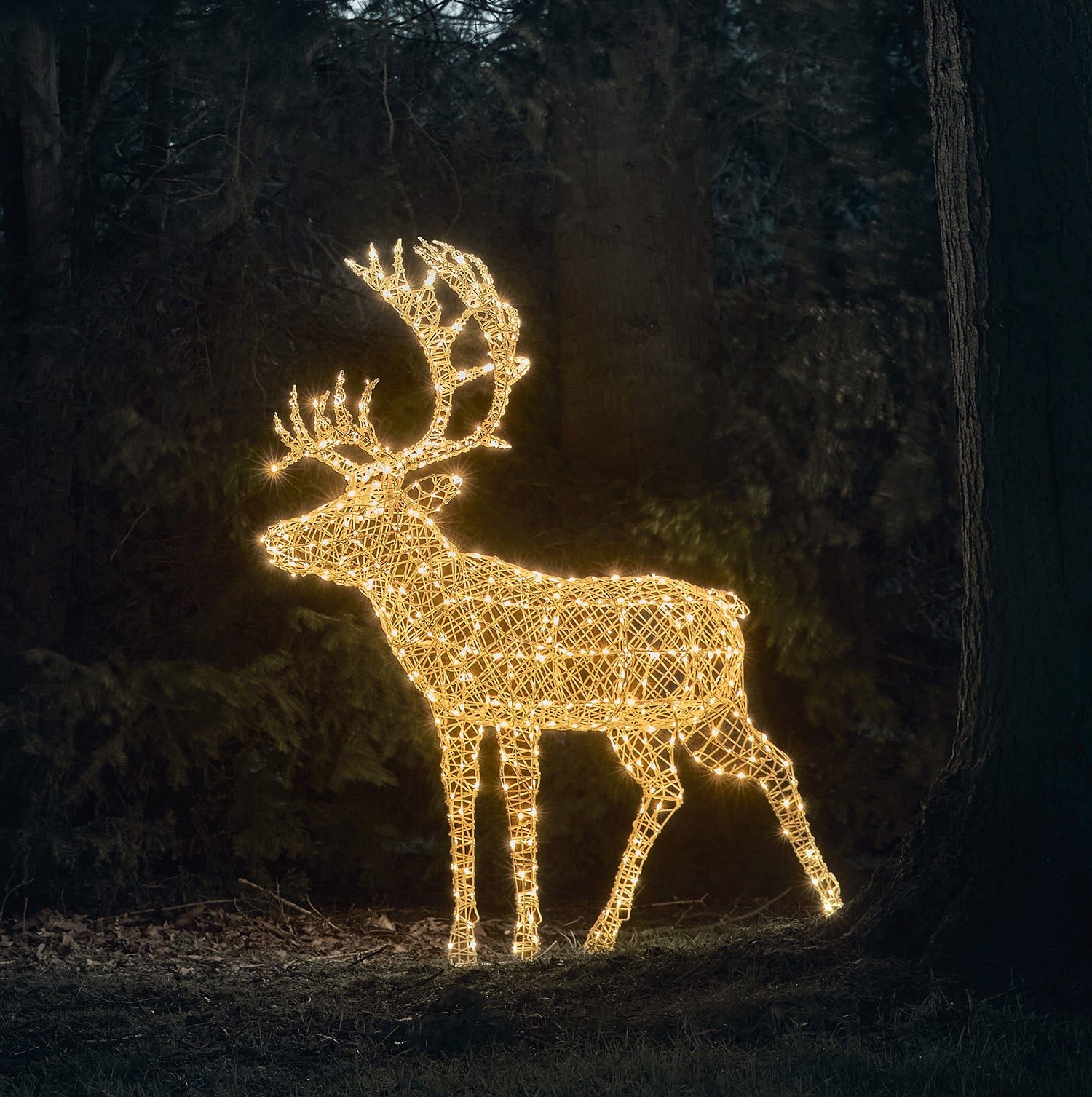 Lights4fun LED-Dekofigur 1,8m Arkendale Bicolor LED Rentier