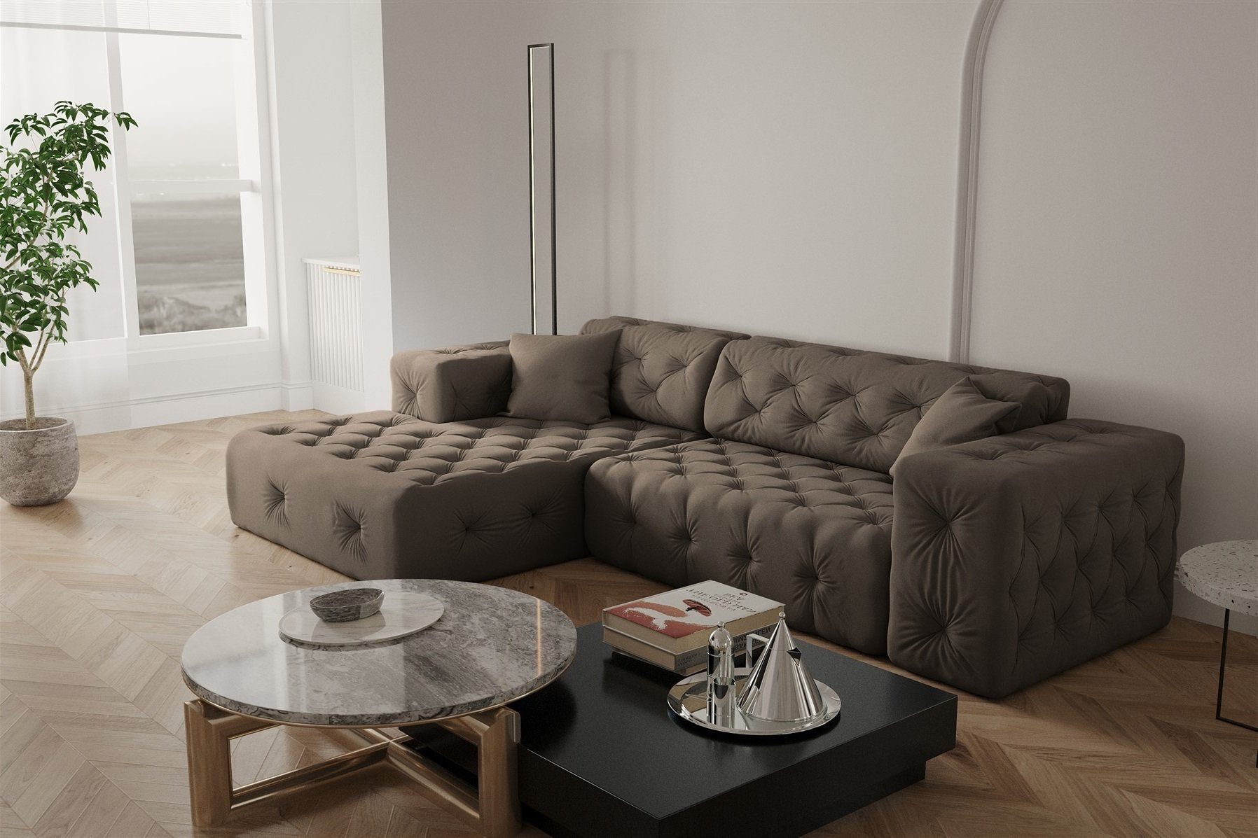 Fun Möbel Ecksofa Ecksofa Designersofa CHANTAL günstig online kaufen