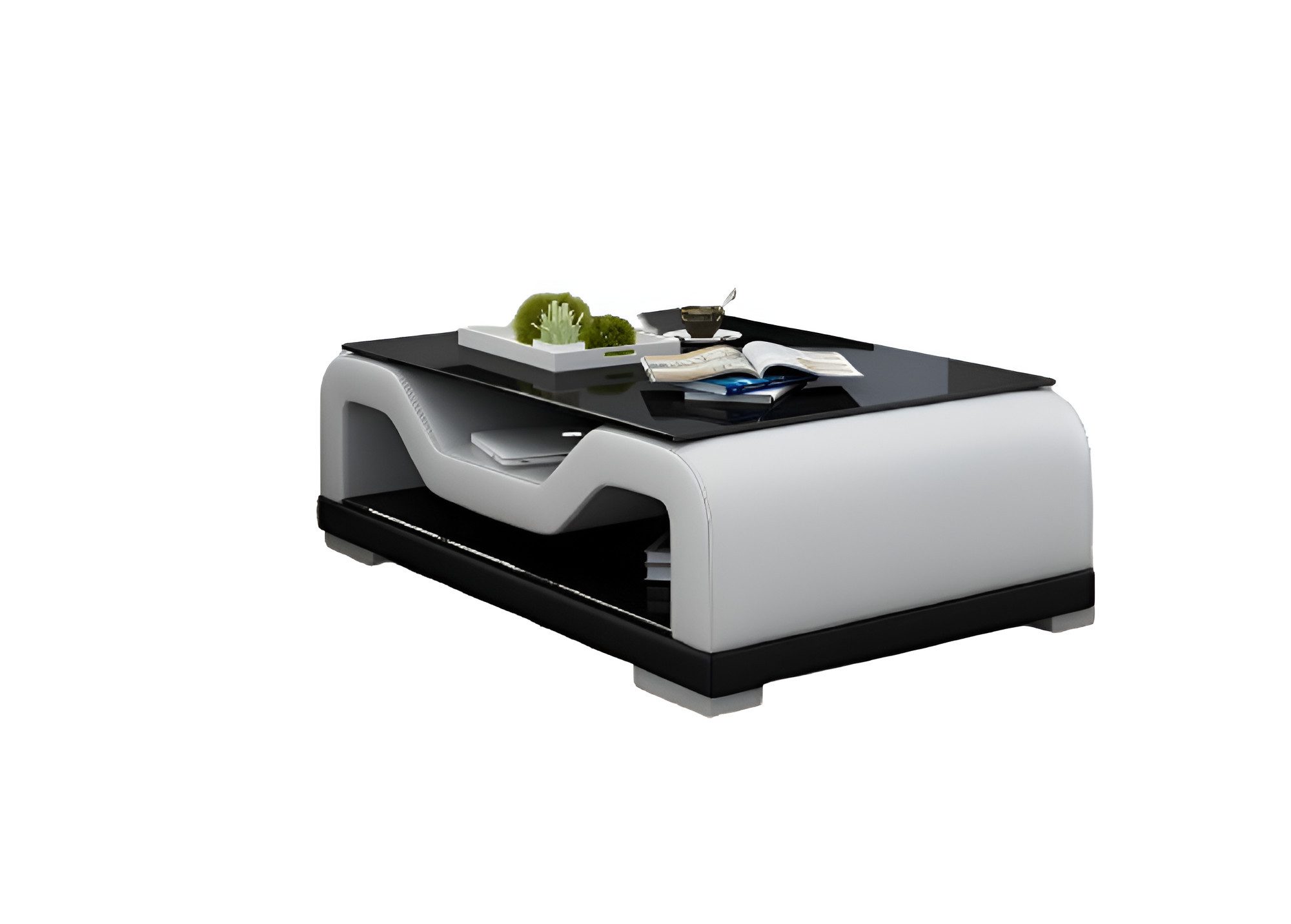 Xlmoebel Couchtisch Designer-Glastisch CT9004 mit elegantem, zeitlosem Design (Packung, 1-St., Couchtisch CT9004), Hergestellt in Europa