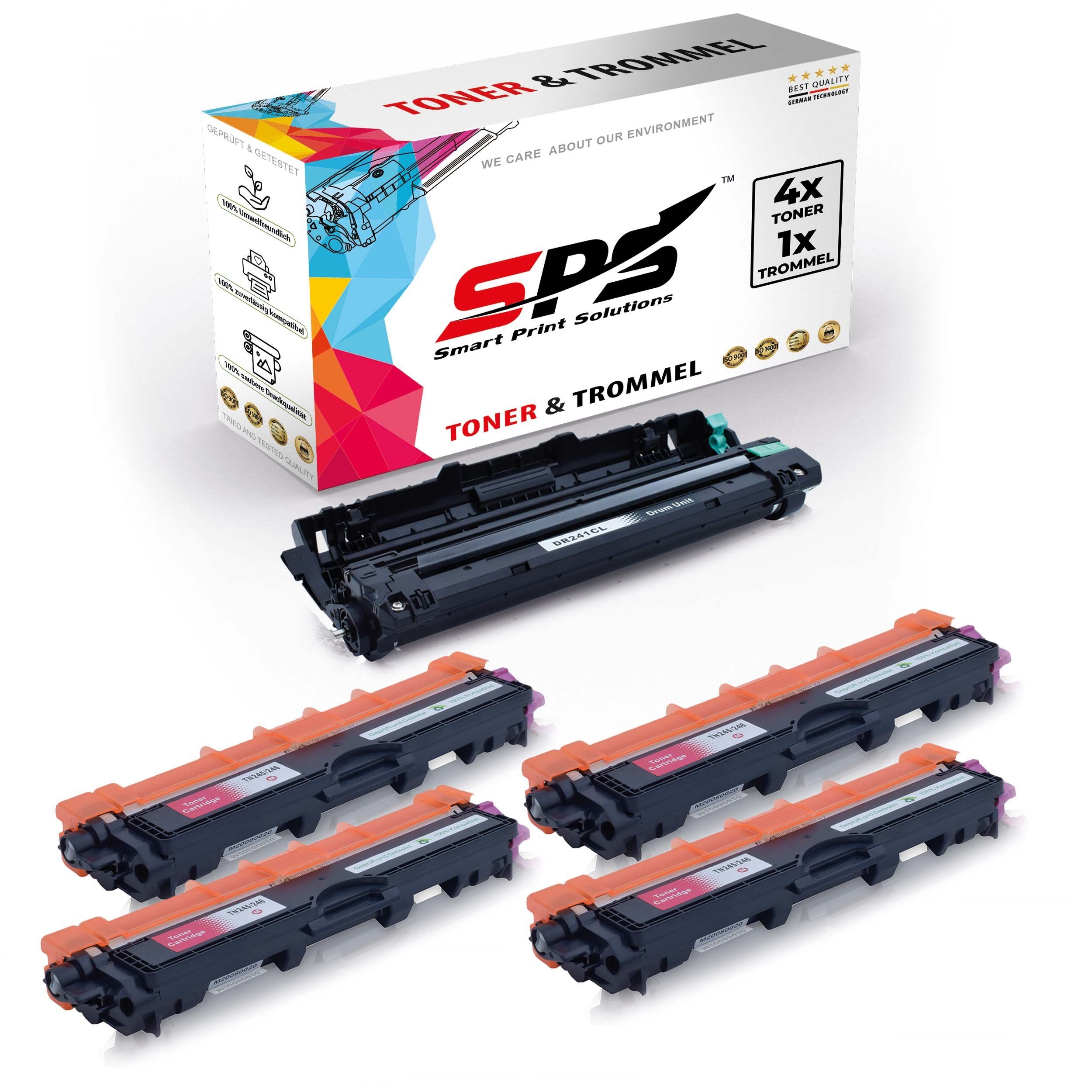 SPS Tonerkartusche Kompatibel für Brother DCP-9020 DR-241CL TN-245M, (5er Pack) | Tonerpatronen