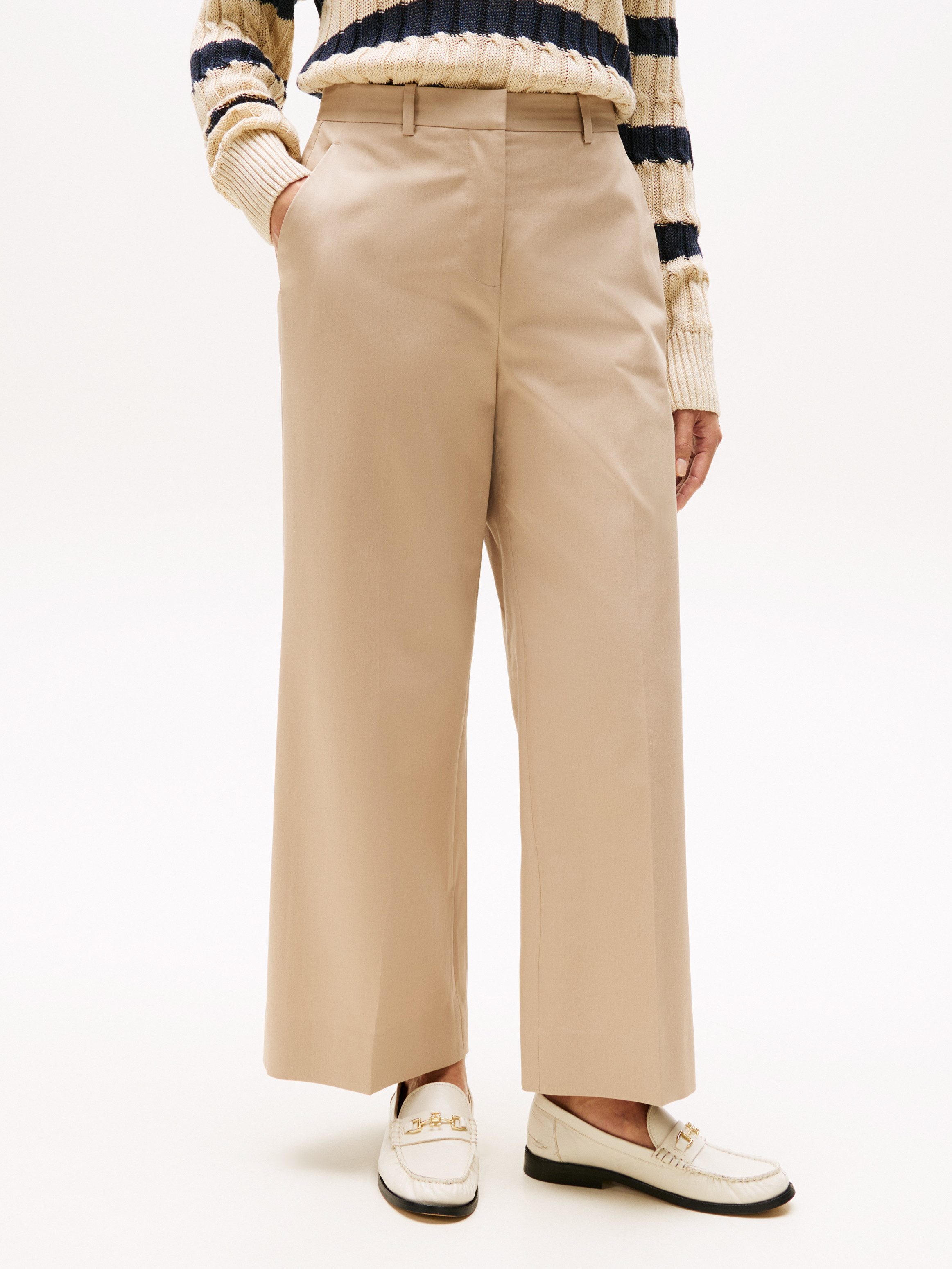 Tommy Hilfiger Chinohose COTTON WIDE LEG ANKLE CHINO PANT günstig online kaufen
