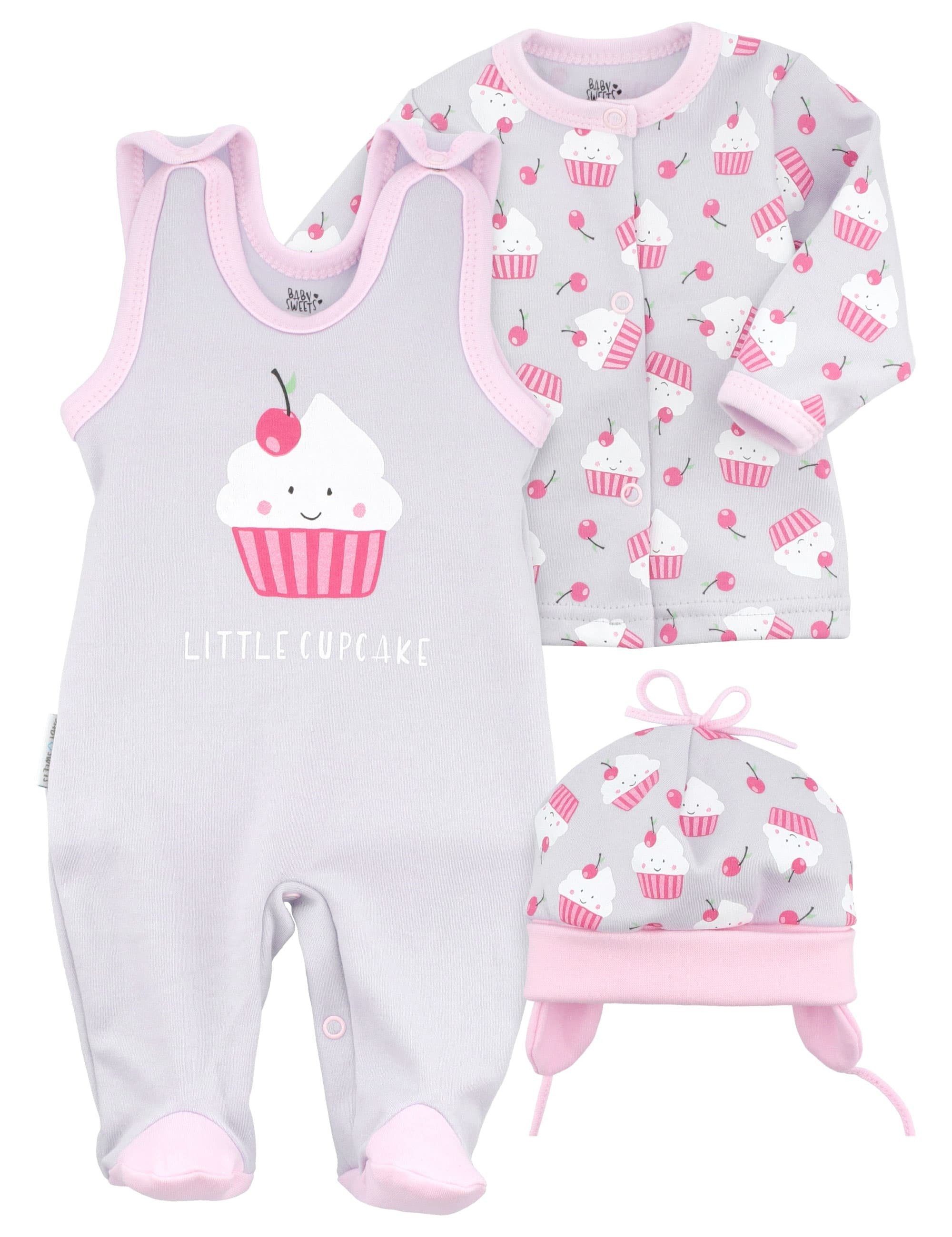 Baby Sweets Strampler, Jäckchen & Set 1-tlg., (Set, 3 Teile) Little Cupcake Mütze