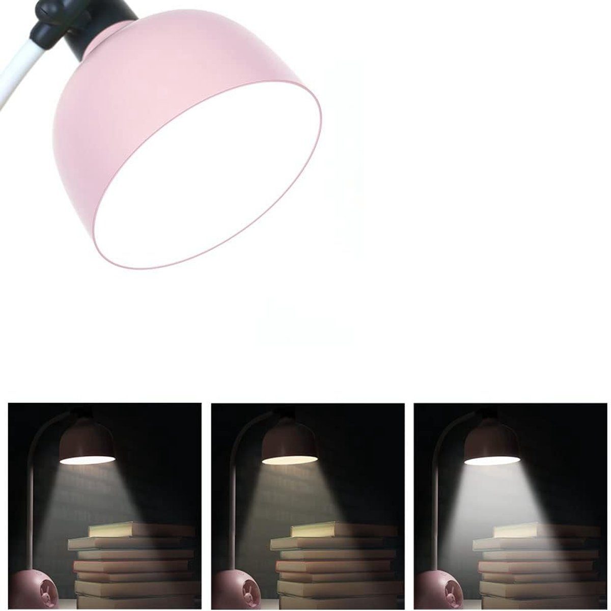 Drehbar,Dimmbar,6.4W,1200mAh,Niedlich mit Tischlampe Nachtlicht,360° DOPWii Schreibtischlampe