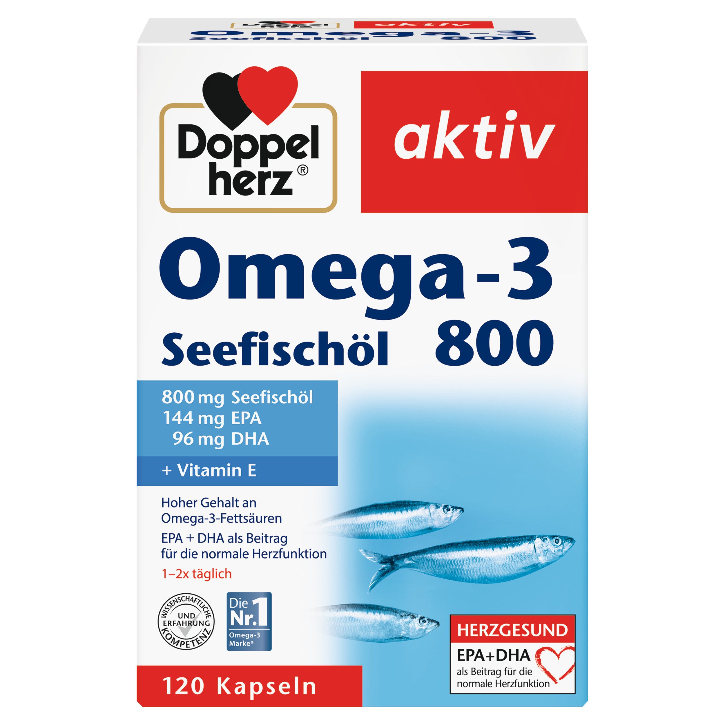 Doppelherz Doppelherz Omega-3 Seefischöl 800, 120 Kapseln Kapsel
