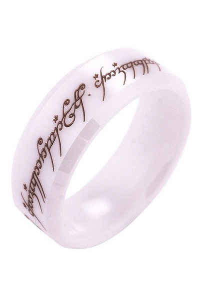 Der Herr der Ringe Fingerring Der Eine Ring - Keramik weiß, 20003816, Made in Germany